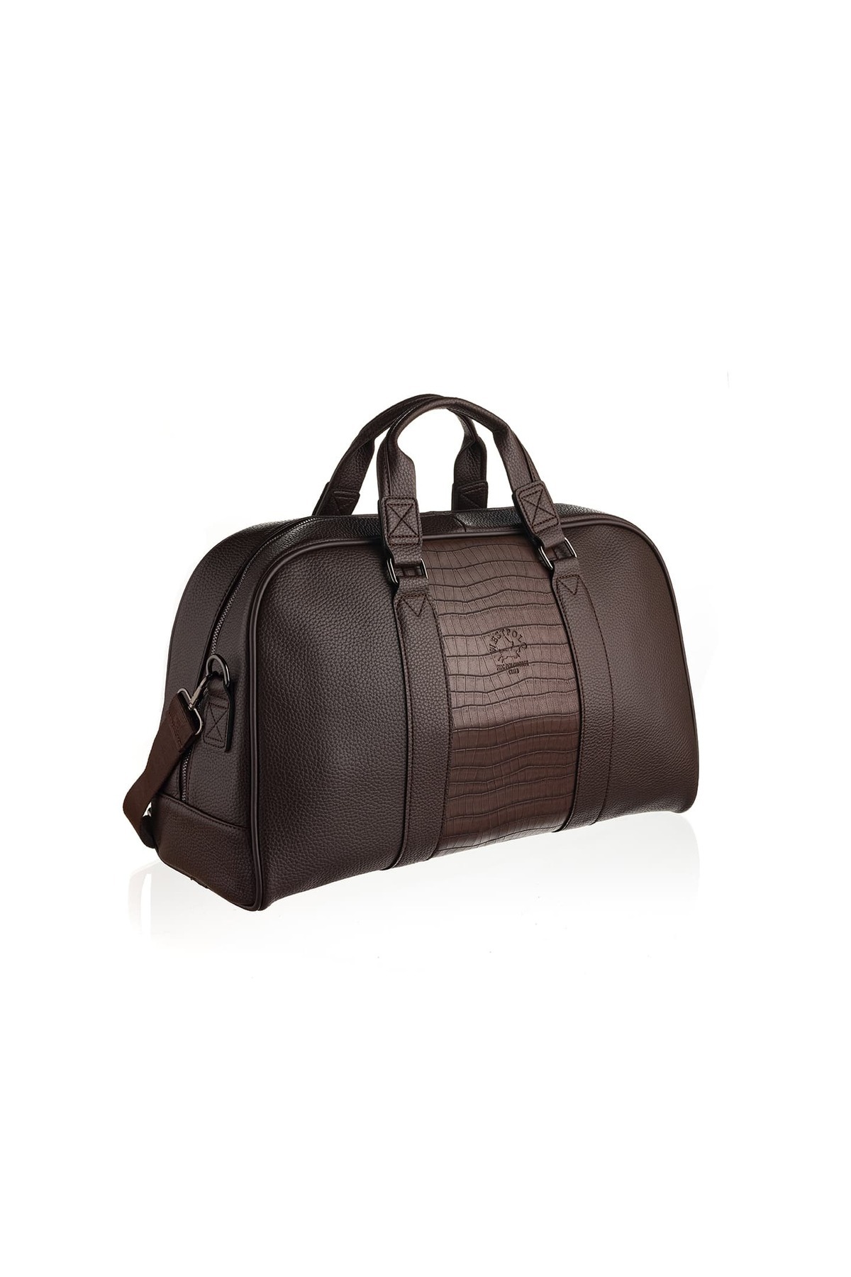 Westpolo  Unisex Vegan Deri Seyahat, Spor Çantası - Kahverengi - Görsel 3