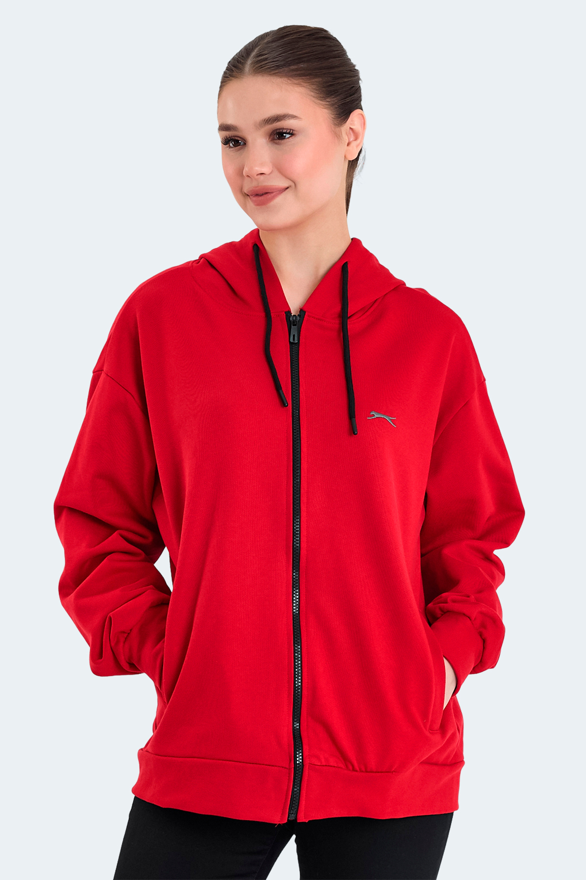 Slazenger KATHLEENA IN Kadın Kırmızı Sweatshirt görsel 4
