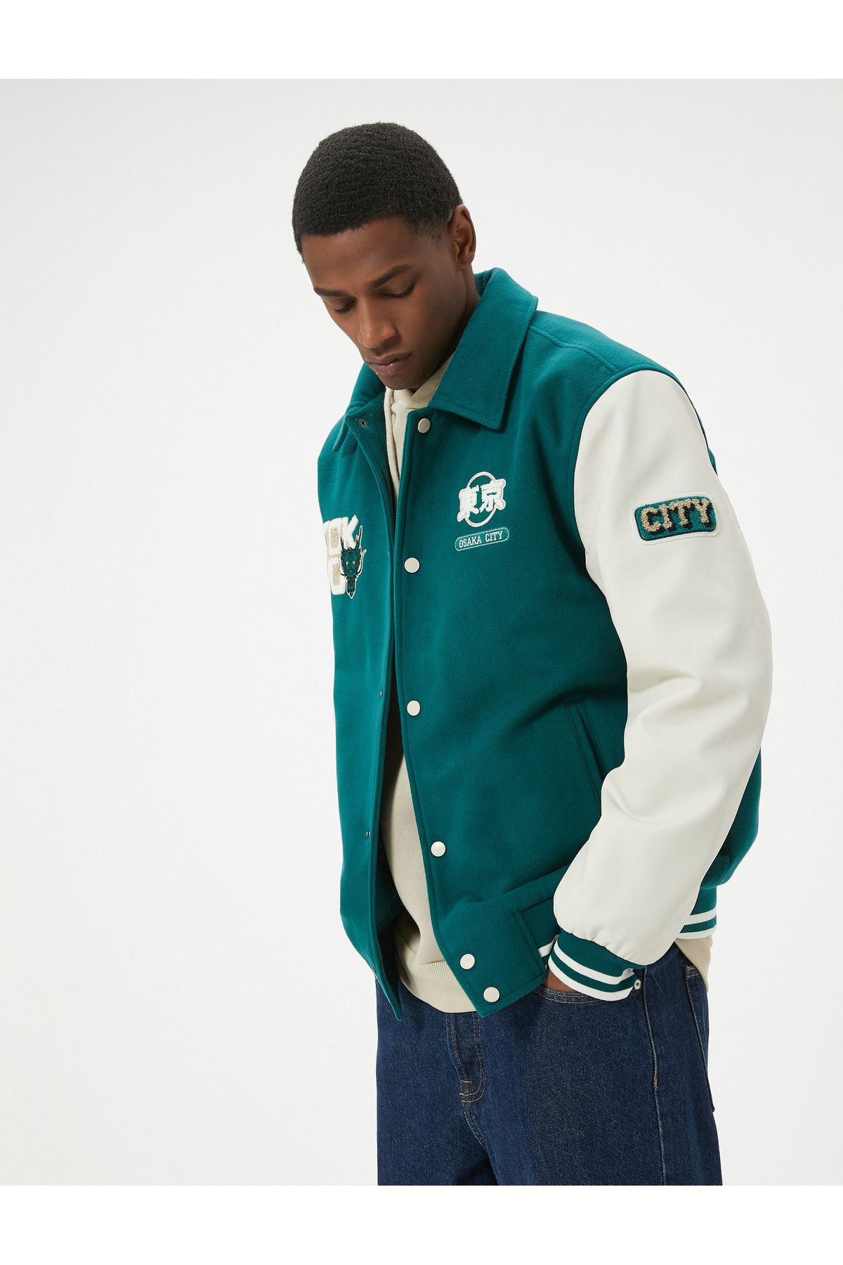 Koton Jachetă Verde Pentru Bărbați (cod Model: 5wam20064hw) Masculin - S