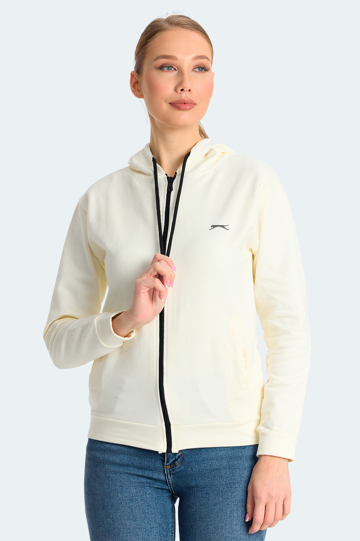 Slazenger KINET Kadın Sweatshirt Ekru görsel 6