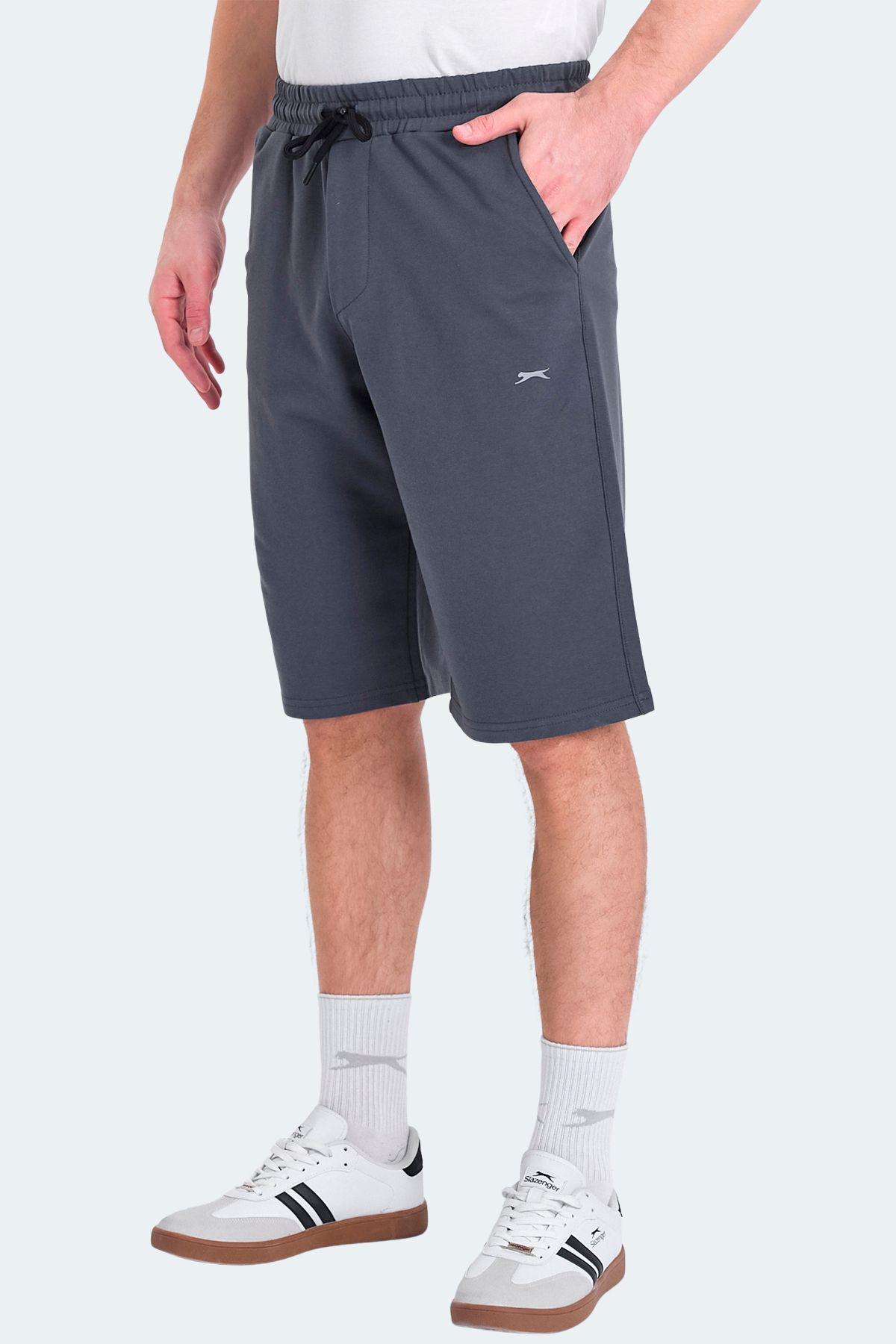 Slazenger Pantaloni Scurți Pentru Bărbați Kalev Gri Închis Masculin - S