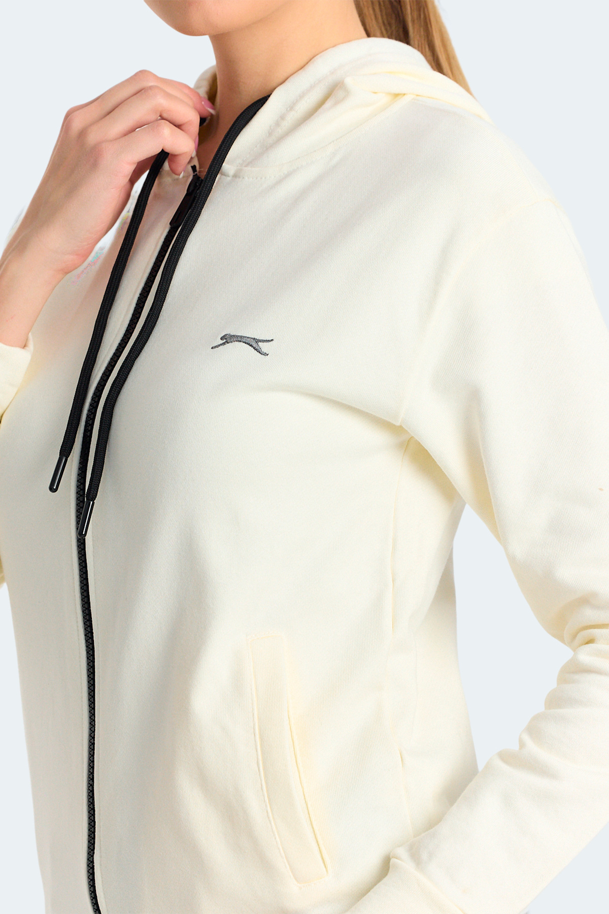 Slazenger KINET Kadın Sweatshirt Ekru görsel 5