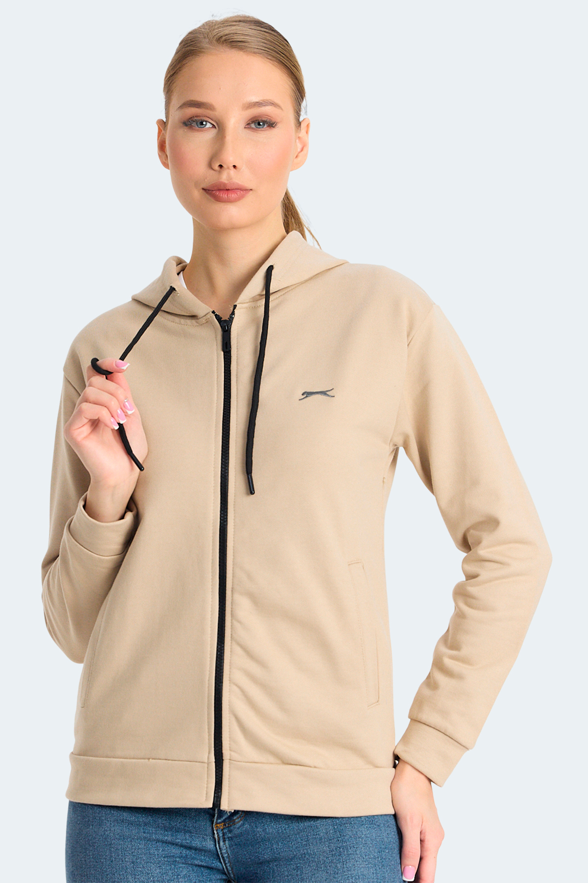 Slazenger KINET Kadın Sweatshirt Bej görsel 6