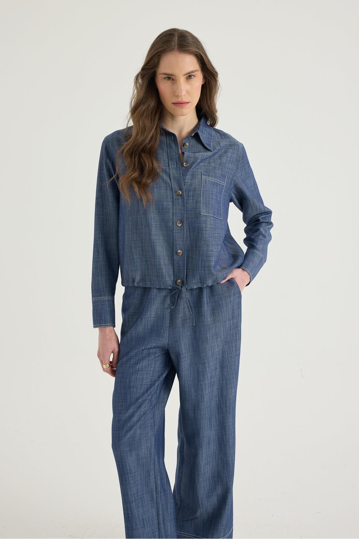 Masha Kate Denim Görünümlü Pantolon
