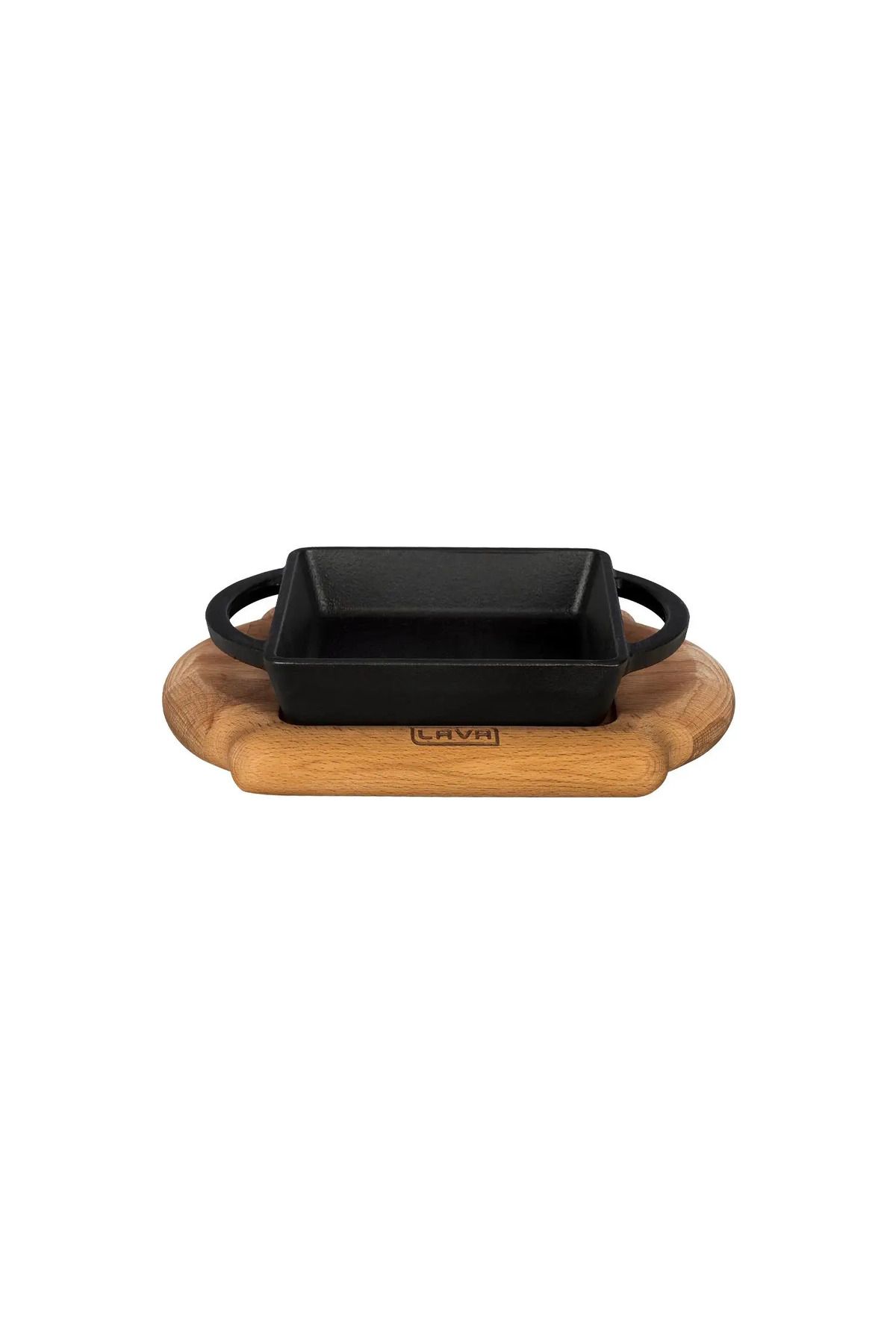 Lava Sahan Kare Siyah Mat Ahşap Stand 12 X 12 Cm Eco