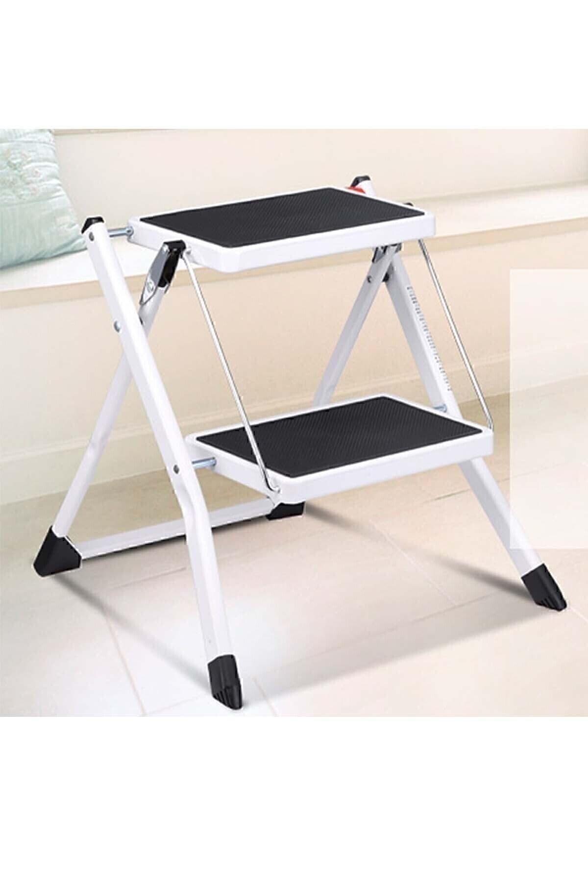 Genel Markalar Metal Katlanır Basamaklı Tabure Merdiven 150kg Bc097