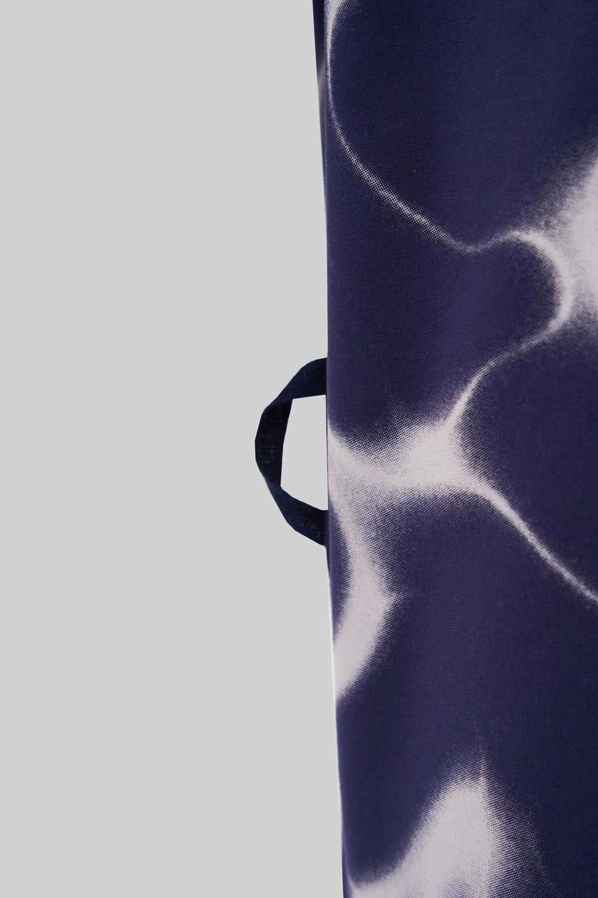 Machinist-Men's All over Abstract Pattern Printed Oversize Navy Blue T-Shirt 3
