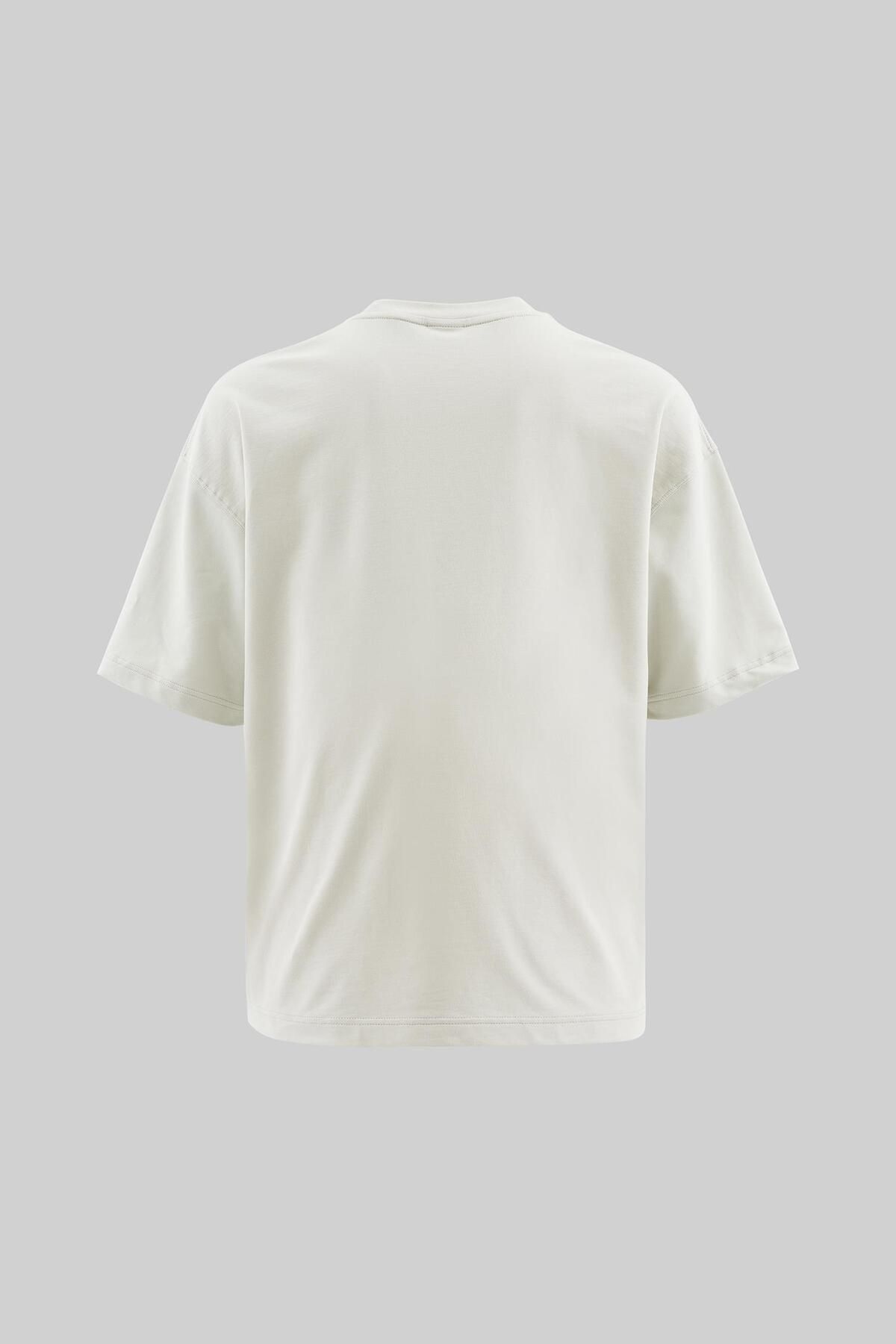 Machinist-Men's Swan Printed Oversize Space Gray T-Shirt 2