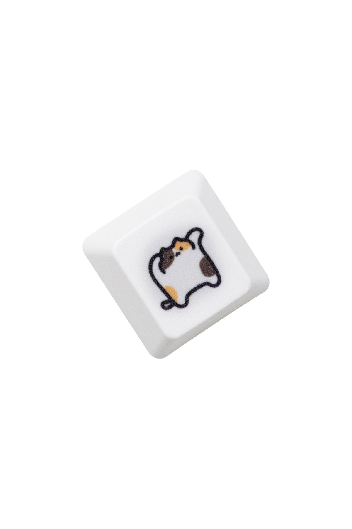 KPrepublic-CalicoC L Keycap x1 Cute Little Calico Cat Keycap Kitty Meme Keycap Dye Subbed keycaps for mx stem G 1