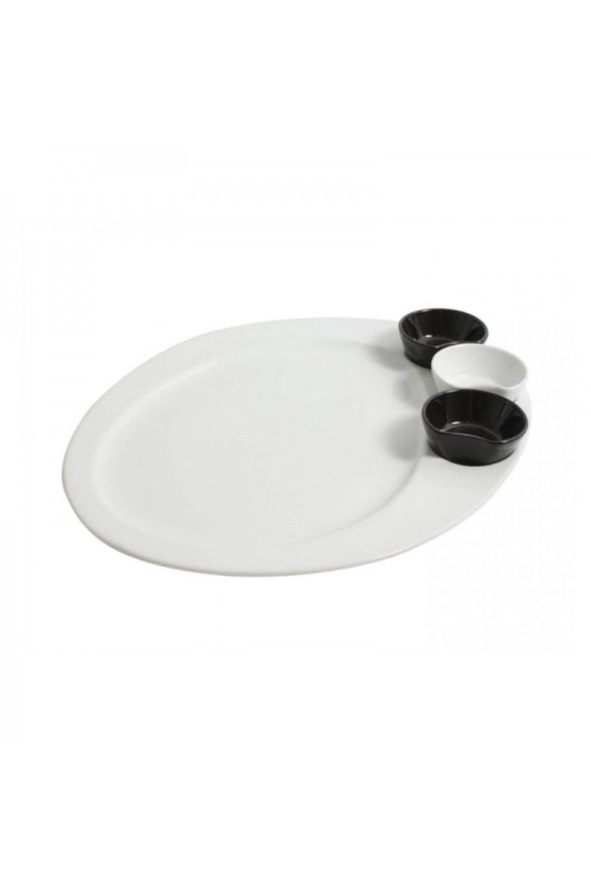 Viejo Valle Platou Din Portelan Pentru Servire Cu 3 Sosiere, 34x28 Cm - One Size