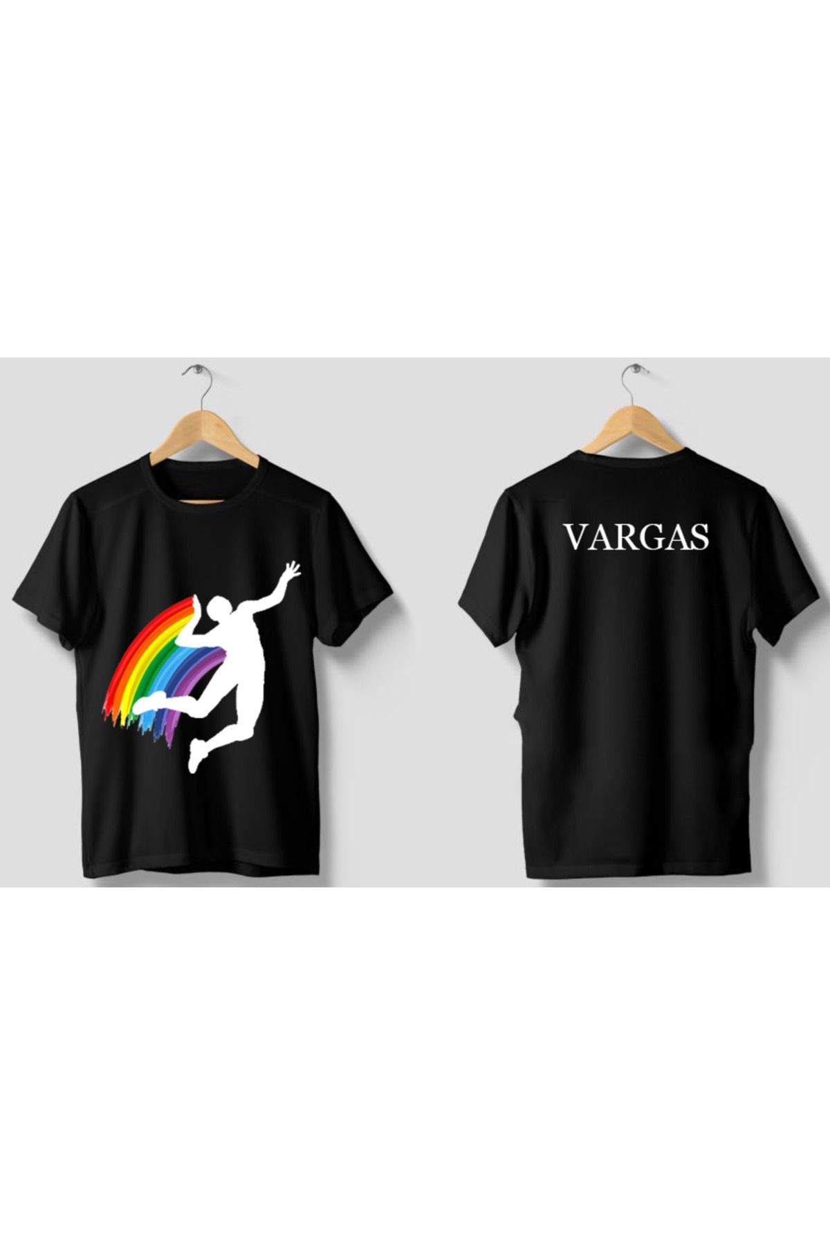 Pisa Art Melissa Vargas Özel Tasarım Oversize Sırt Detaylı Voleybol Siyah T-Shirt
