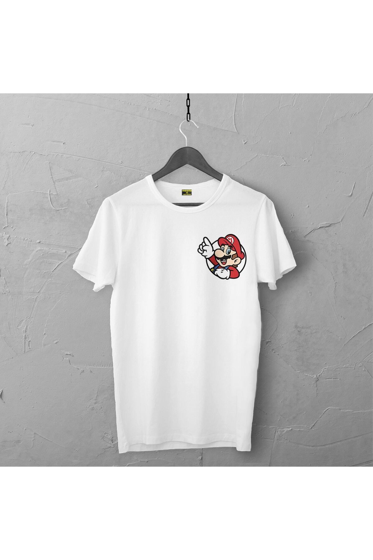 Pisa Art Mario Tasarımlı Tshirt 001, Unisex Premium Kalite Çatlama Solma Yapmayan Baskılı Tshirt
