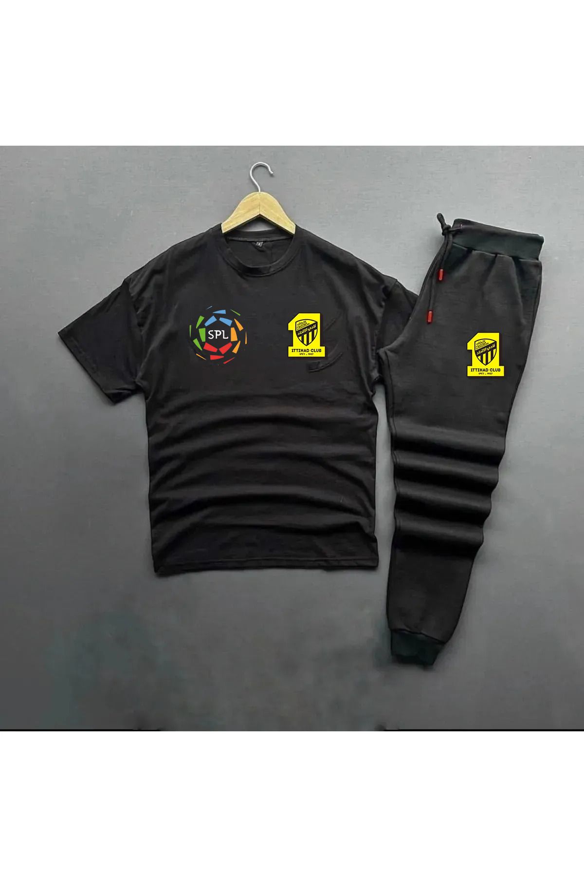 Pisa Art Al-İttihad Suudi Arabistan Pro Ligi Yarım Fermuarlı Sweat-Eşofman Altı Kombin
