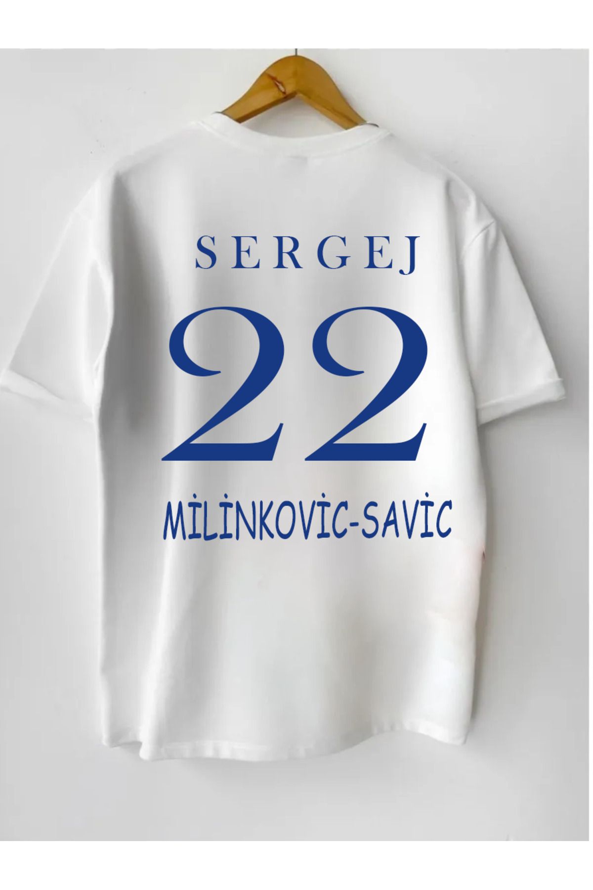 Pisa Art AL HİLAL RSL X SERGEC MİLİNLOVİC SAVİC 22 SIRT DETAYLI ÖZEL TASARIM TARAFTAR T-SHİRT