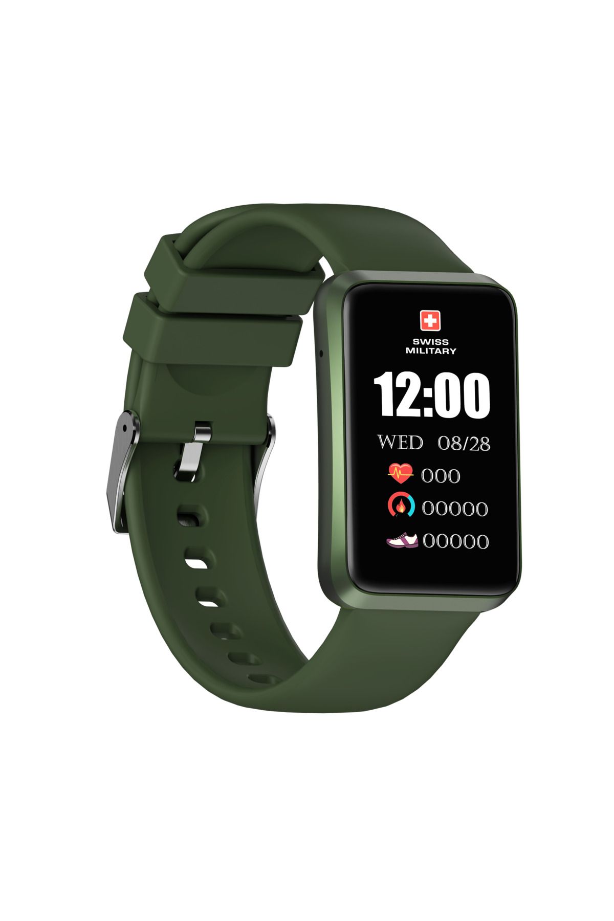 Swiss Military-Rhine2 Smart Band 1.57”Display,BT Calling,Health Tracking,7-Day Battery,iOS/Android Compatible,Green 2