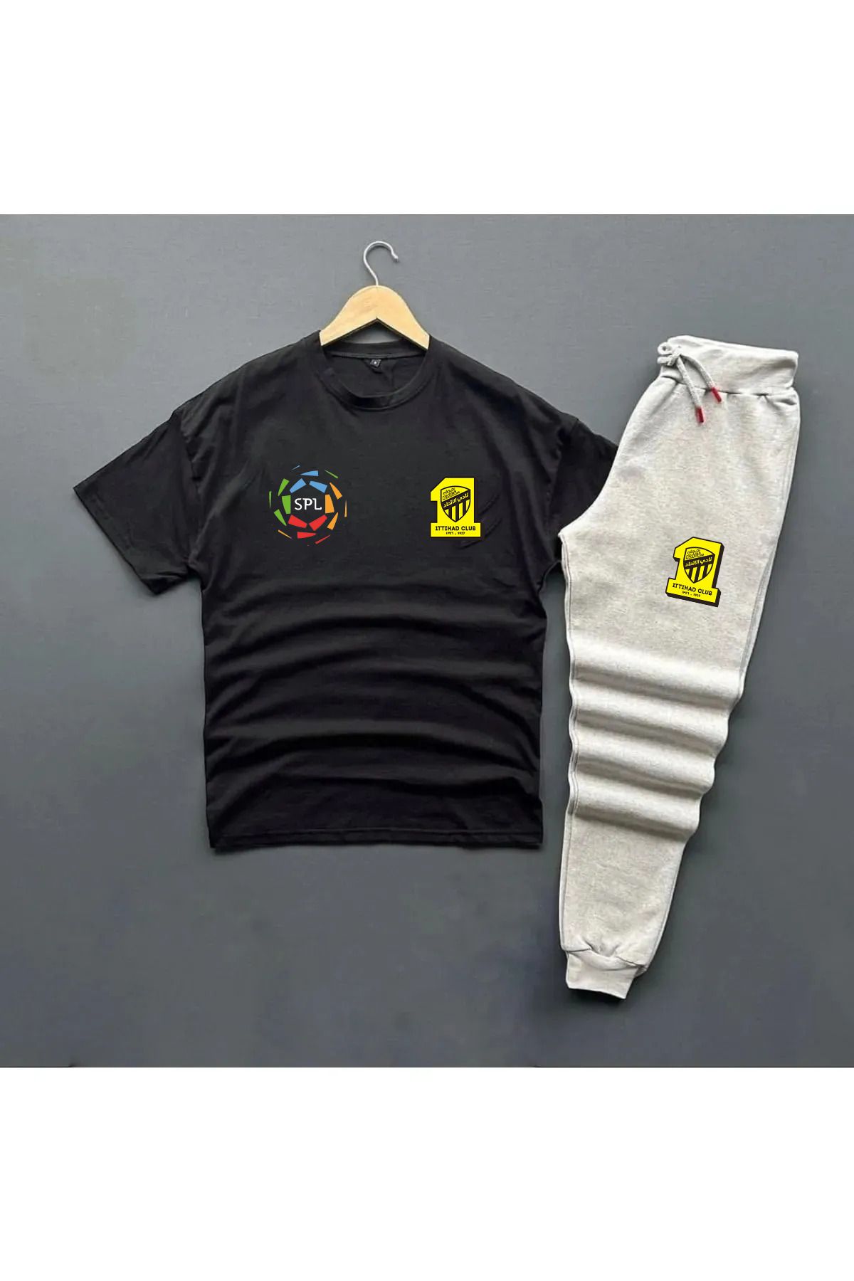 Pisa Art Al-İttihad Suudi Arabistan Pro Ligi Yarım Fermuarlı Sweat-Eşofman Altı Kombin