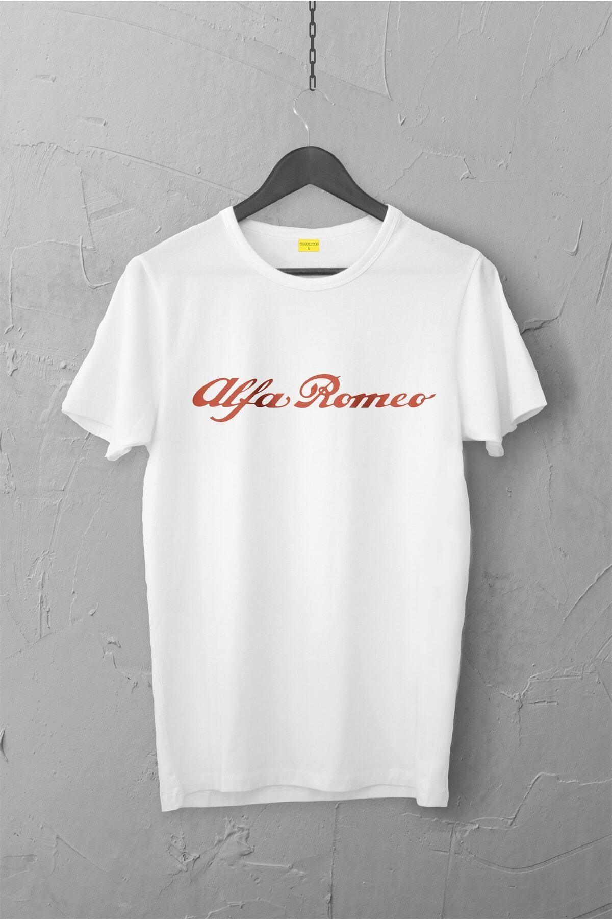 Pisa Art Alfa Romeo Tasarımlı Tshirt , Unisex Premium, Çatlama Solma Yapmaz / Otomobil
