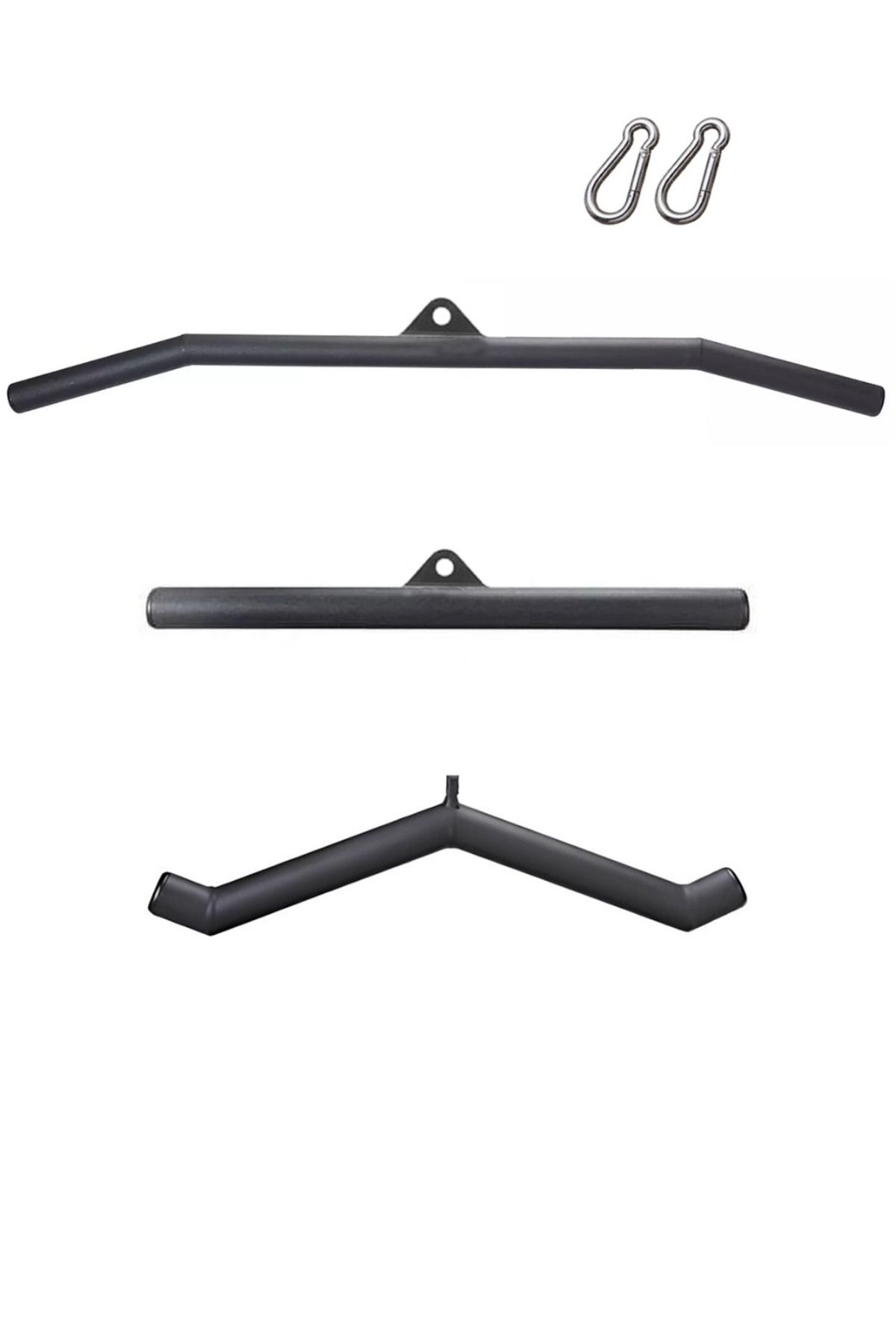 FinxSport Fitness Vücut Geliştirme - Çalışma Istasyonu Profesyonel Fat Grip Agırlık Çekiş Barı 3'lu Set
