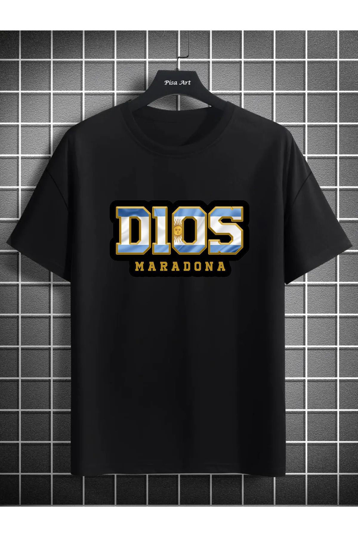 Pisa Art Diego Armando Maradona 10 Özel Tasarım Unisex Taraftar T-Shirt