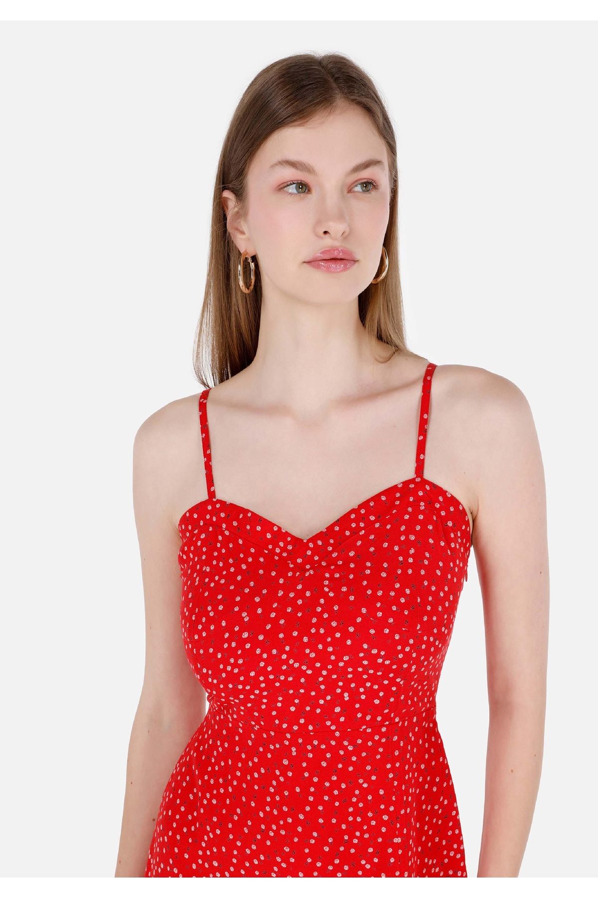 Colin's-Slim Fit Women's Red Dress 4