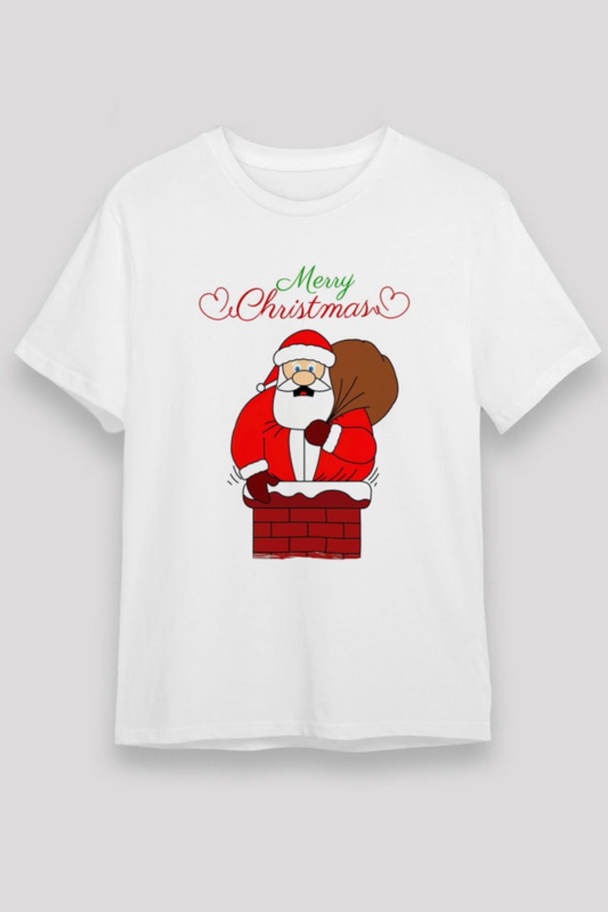 Pisa Art YILBAŞI NOEL BABA TASARIMLI BEYAZ UNİSEX T-SHIRT