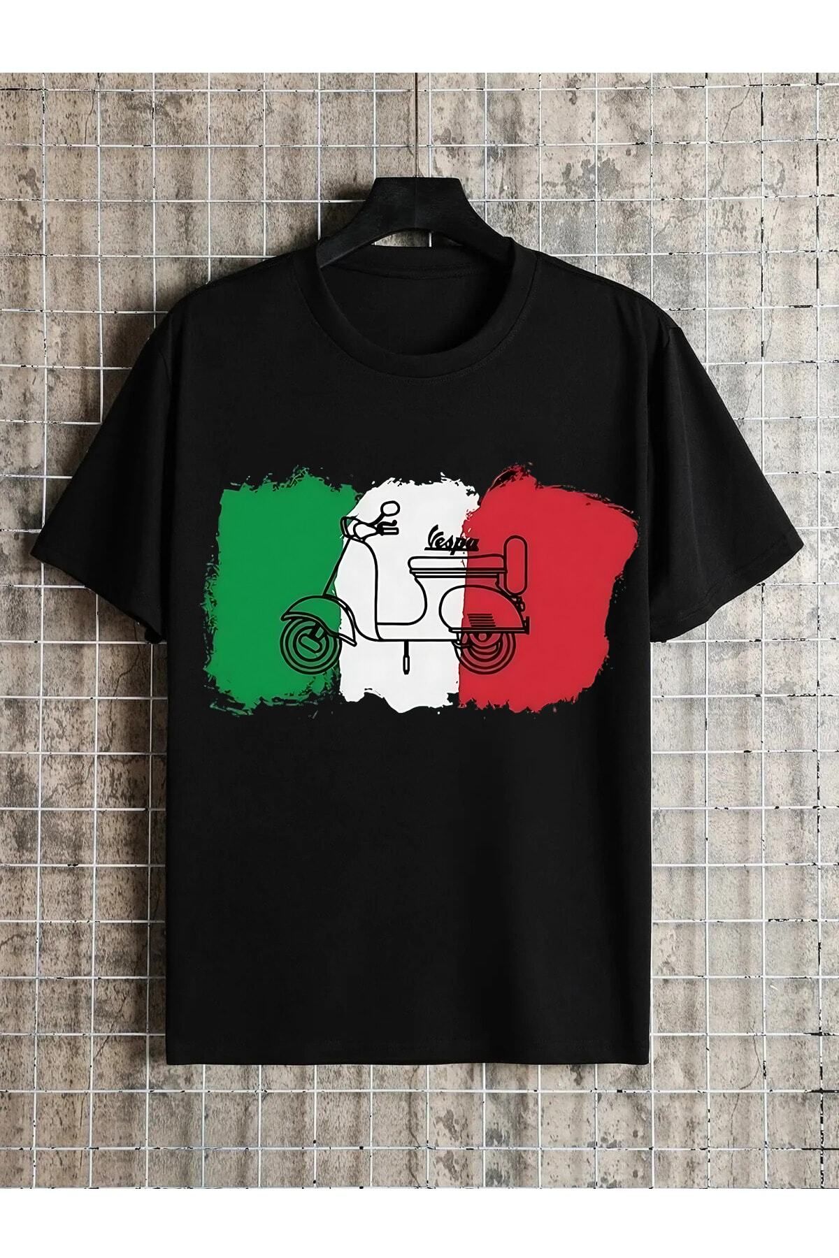 Pisa Art VESPA ITALİA ÖZEL TASARIM T-SHİRT