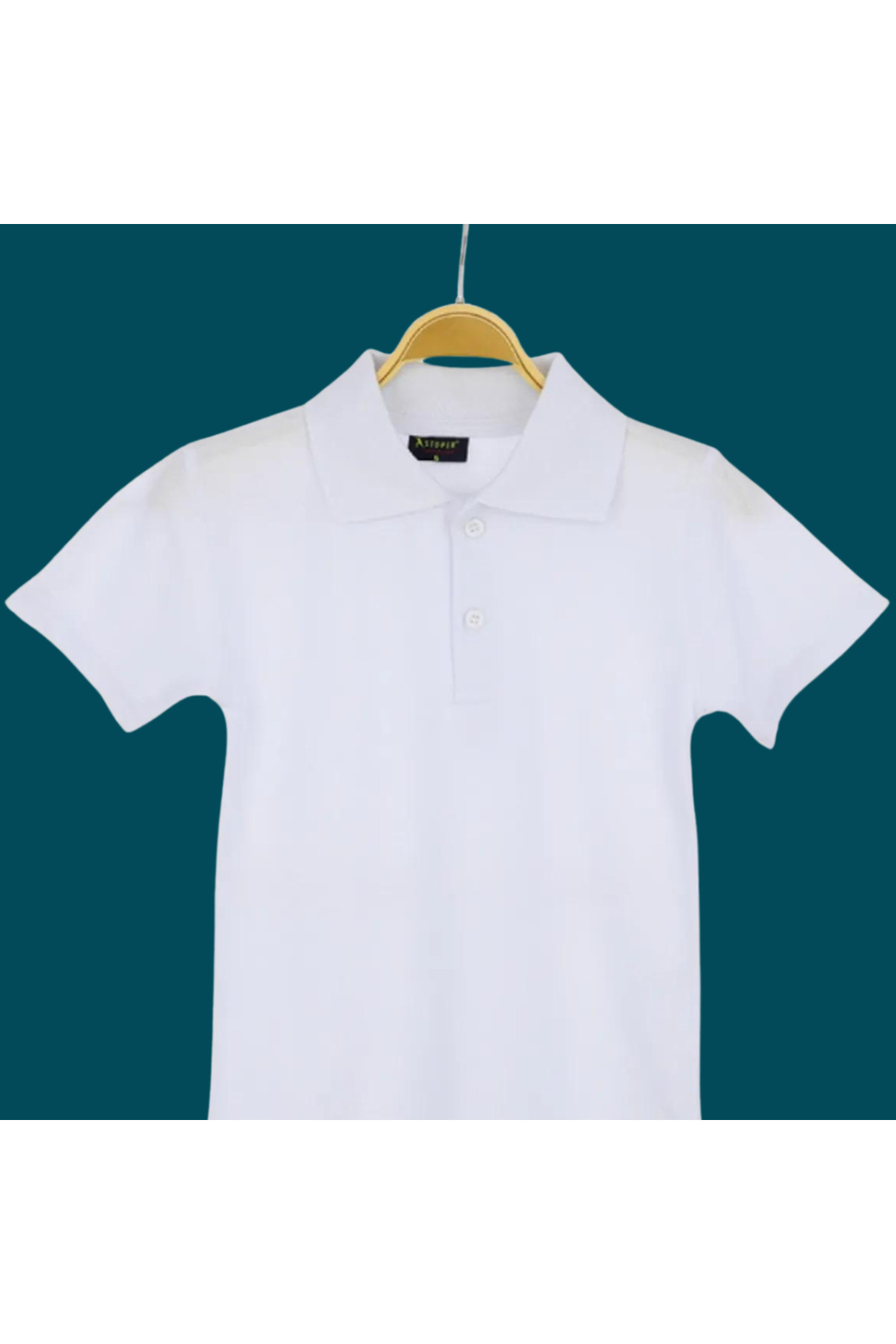 edoy Erkek Okulluk T-sirt %100 Pamuk Mevsimlik Düz Beyaz Yakalı fotoğrafı 4 (önizleme)