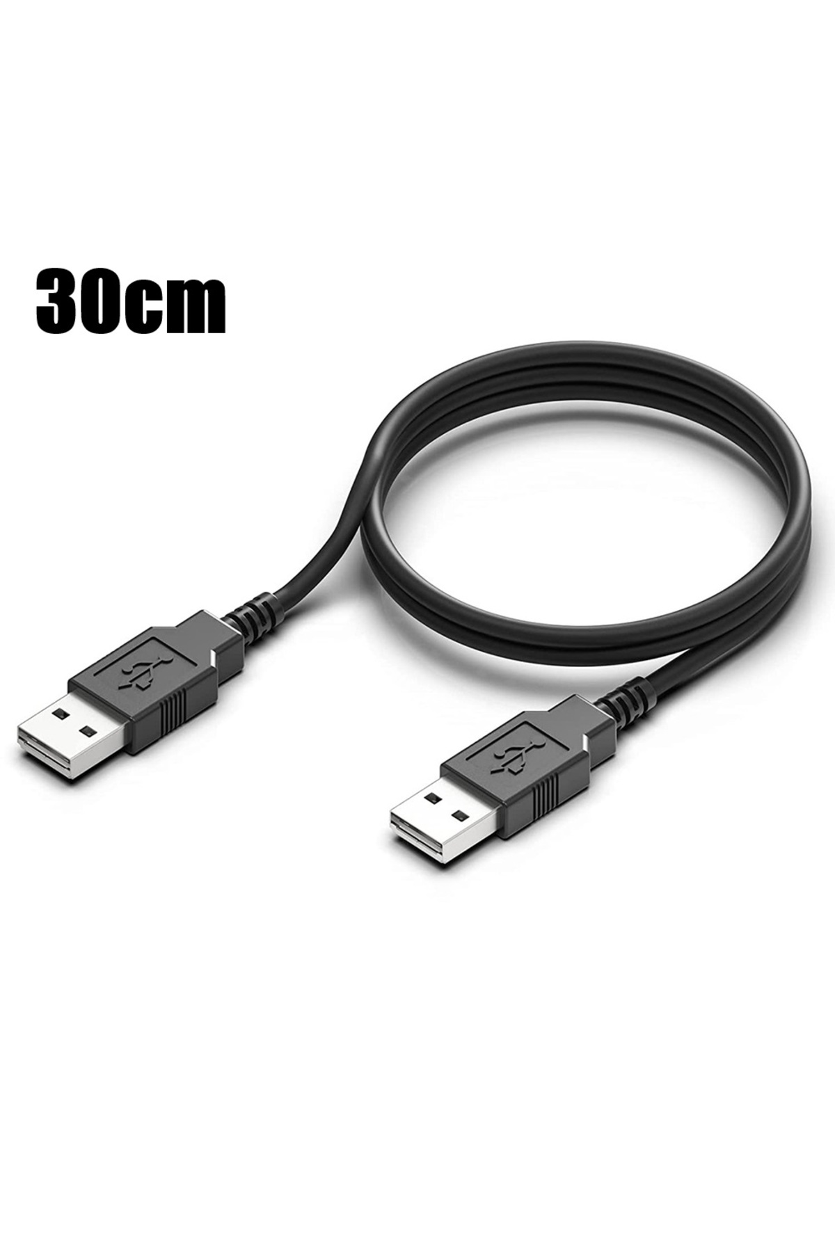 0.30cm 30cm USB 2.0 Uzatma Kablosu Erkek To Erkek Genişletici Web Kamerası Usb Veri Aktarım Kablosu