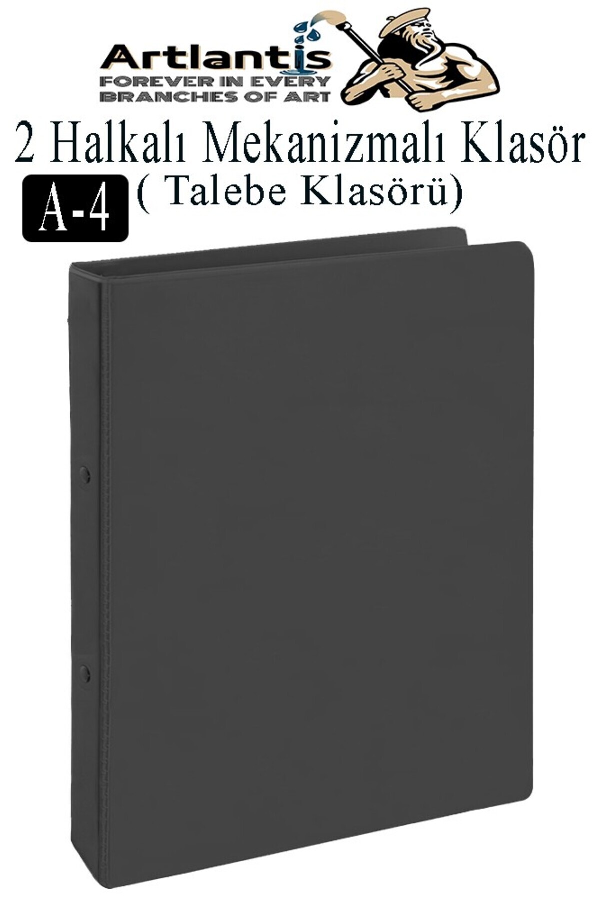 Artlantis 2 Halkalı Klasör 1 Adet A4 PVC Öğrenci ve Ofis Tipi Evrak Sunum Talebe Klasörü İç Cepli Otomatik Mek