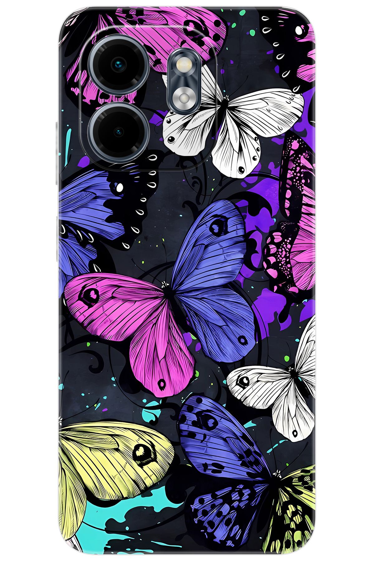 Ceppare iNfinix Smart 9 (X6532) Uyumlu Kılıf Desen Baskılı Silikon Kalp Yapan Kelebek STK:651 CP-JLkJ91F
