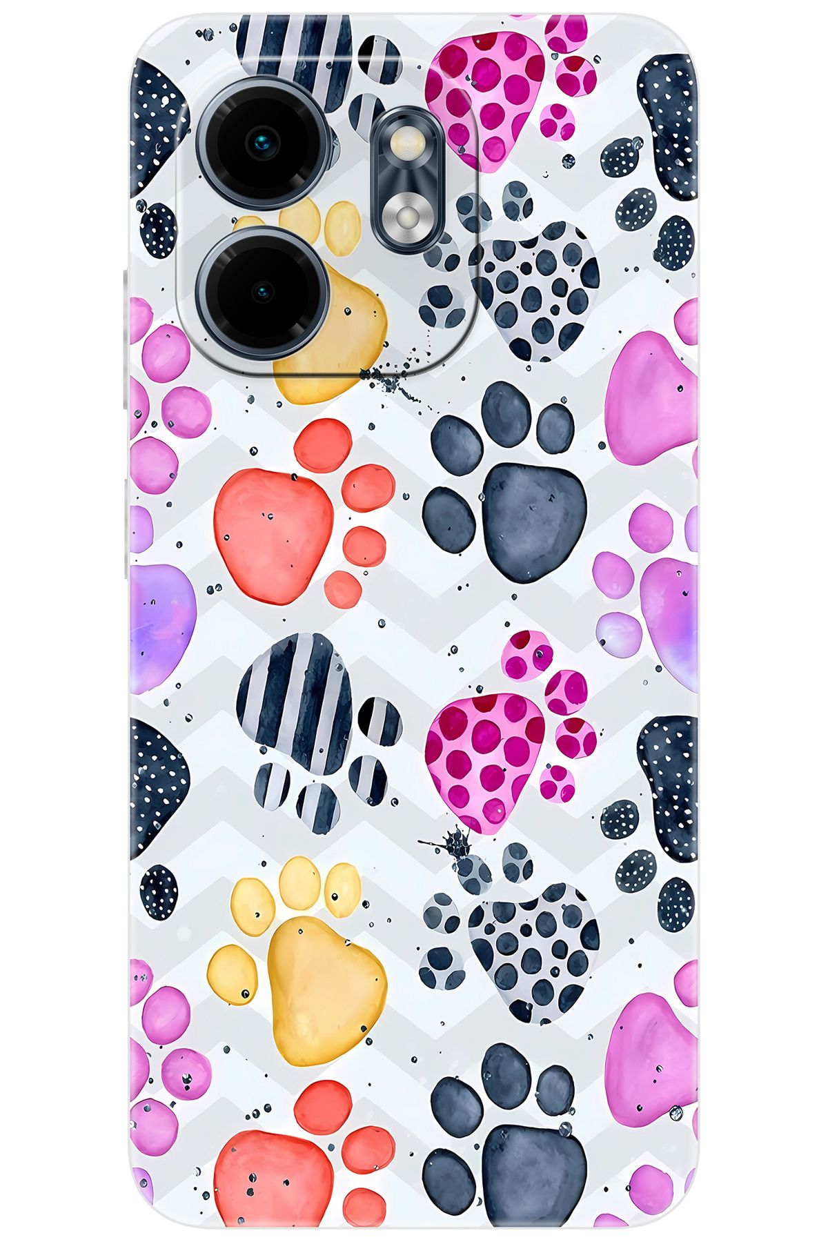 Ceppare iNfinix Smart 9 (X6532) Uyumlu Kılıf Desen Baskılı Silikon Renkli Patiler STK:670 CP-No9jepV