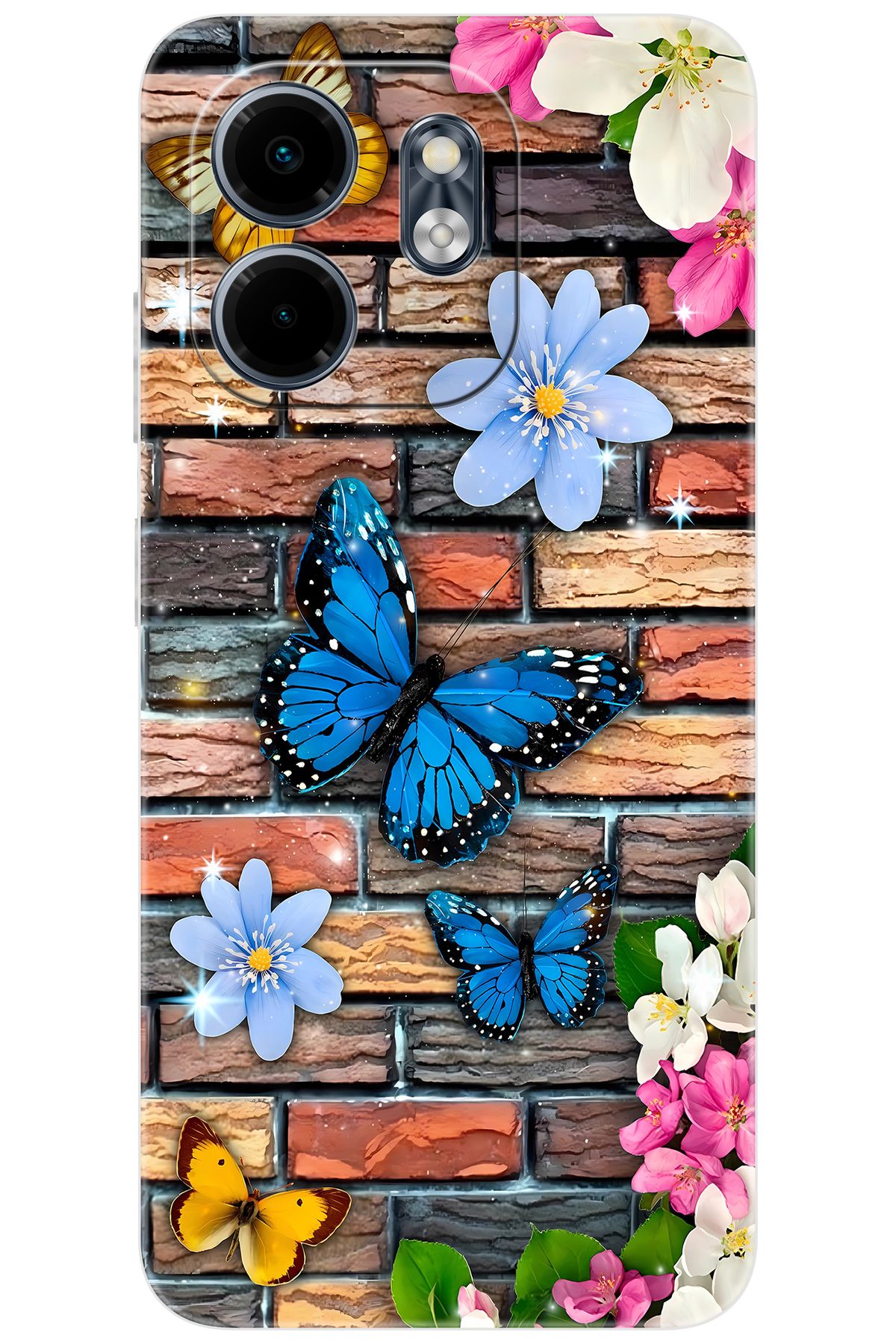 Ceppare iNfinix Smart 9 (X6532) Uyumlu Kılıf Desen Baskılı Silikon Kelebek STK:672 CP-chdsKyM