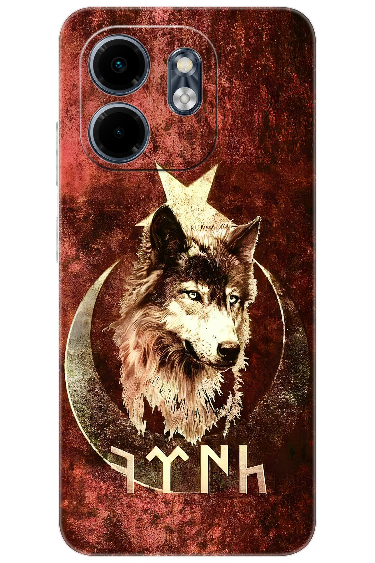Ceppare iNfinix Smart 9 (X6532) Uyumlu Kılıf Desen Baskılı Silikon Kurt ve Göktürkçe STK:385 CP-0U3G98o