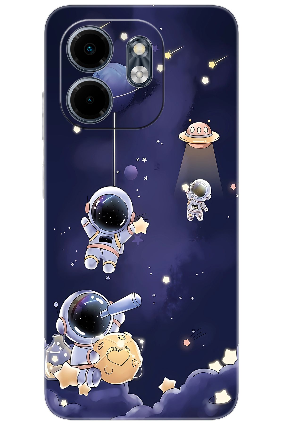 Ceppare iNfinix Smart 9 (X6532) Uyumlu Kılıf Desen Baskılı Silikon Astronot STK:630 CP-gqtI6l5