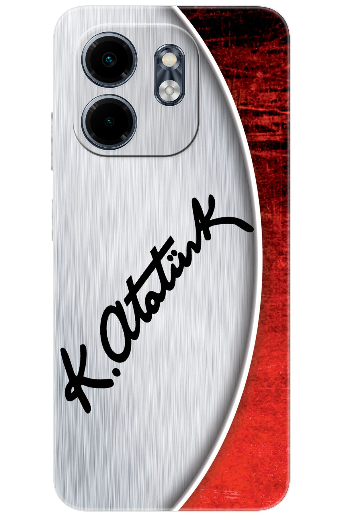 Ceppare iNfinix Smart 9 (X6532) Uyumlu Kılıf Desen Baskılı Silikon Atatürk İmzası STK:393 CP-BXyxjVf