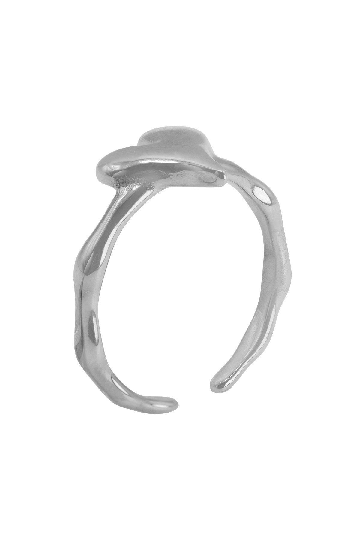 Heideman Ring Mit Herz Junia Silberfarben Modisch für Damen - One Size