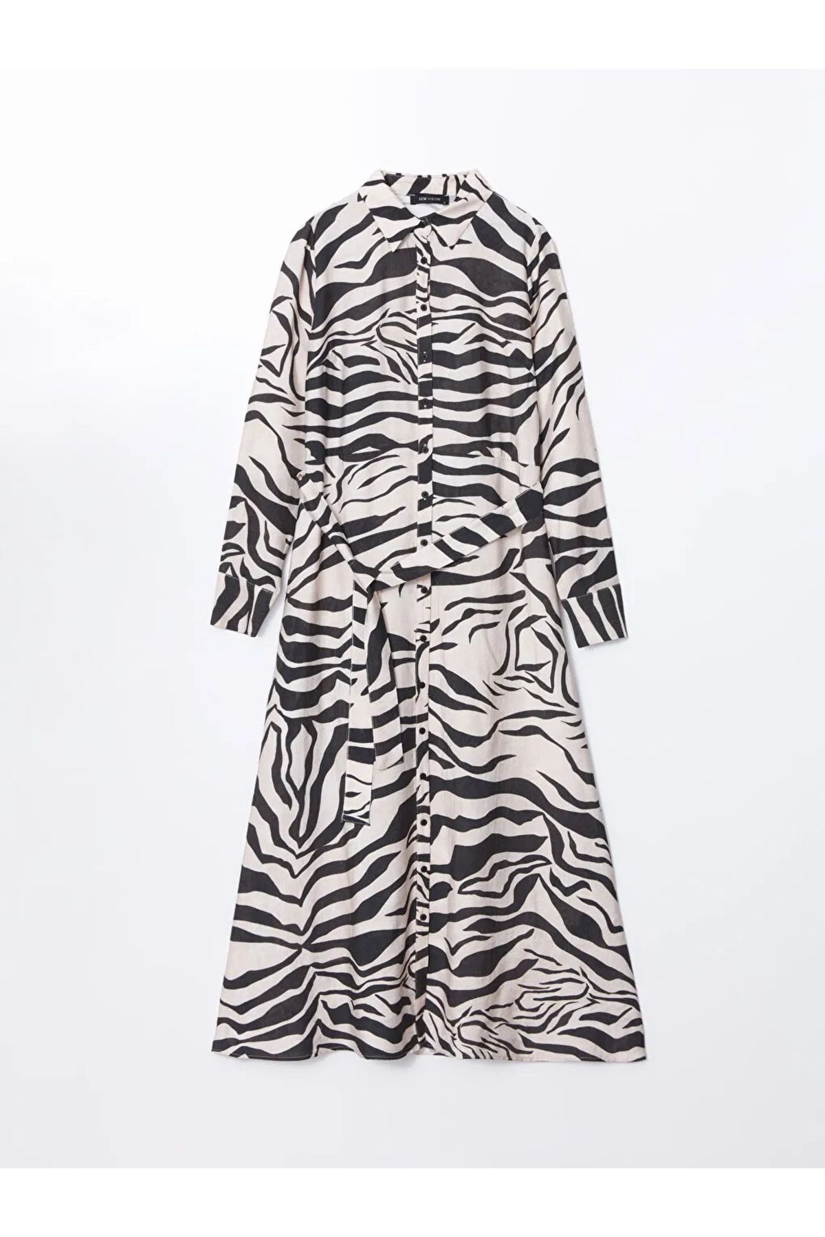 LC Waikiki-Rochie cămașă pentru femei LCW Vision Mixed Zebra Print 3