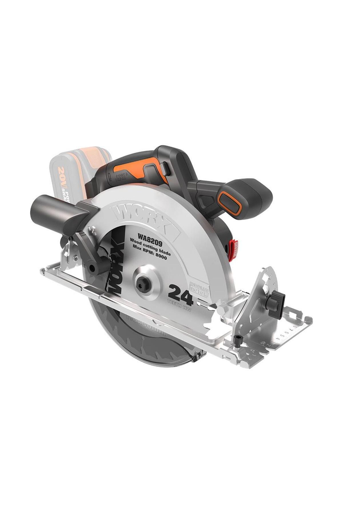 Pazarcan Worx Wx520.9 20Volt 190Mm Kömürsüz Profesyonel Şarjlı Daire Testere (Akü Dahil Değildir)