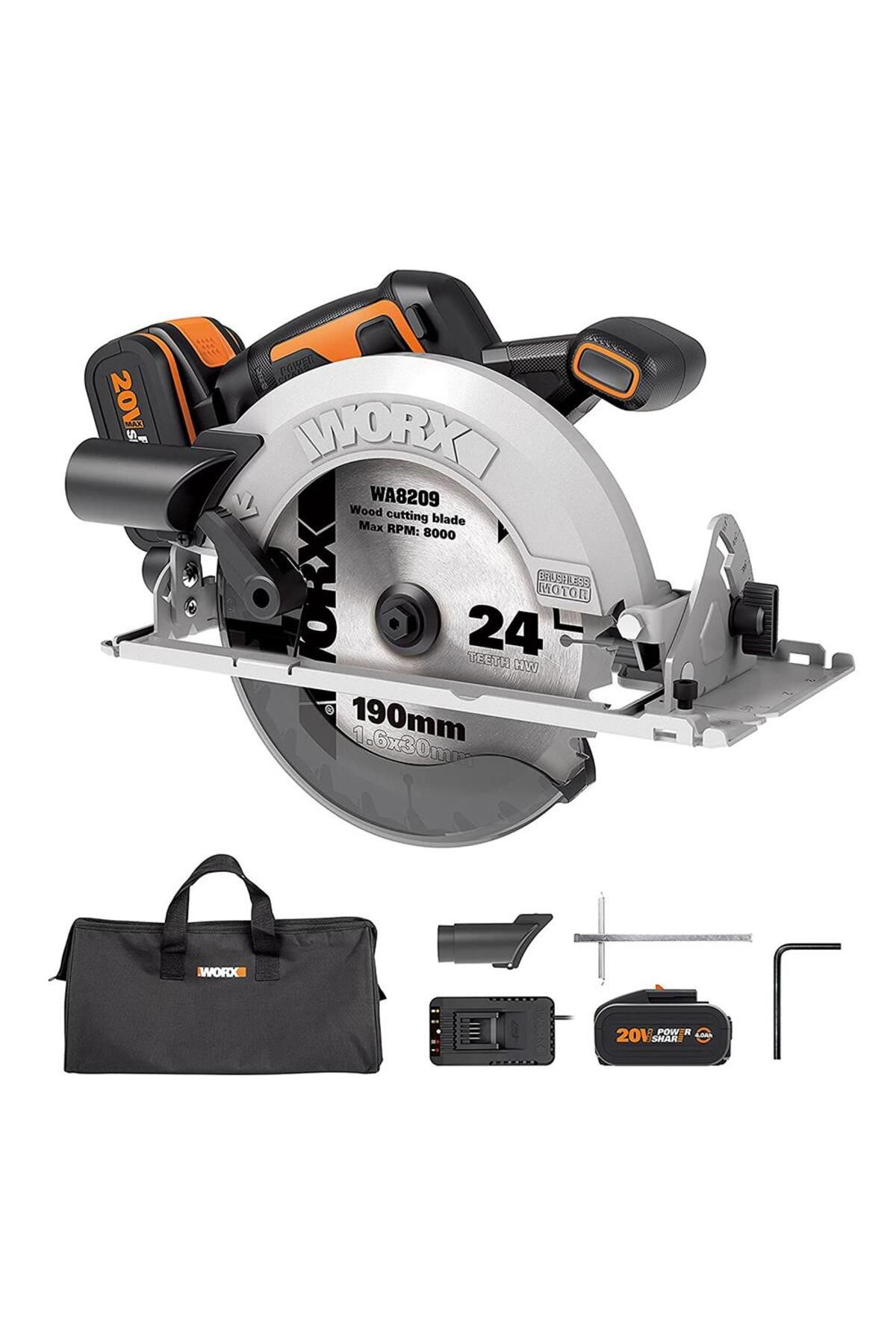 Pazarcan Worx Wx520 20volt 4.0ah. Li-ıon Kömürsüz Profesyonel Daire Testere
