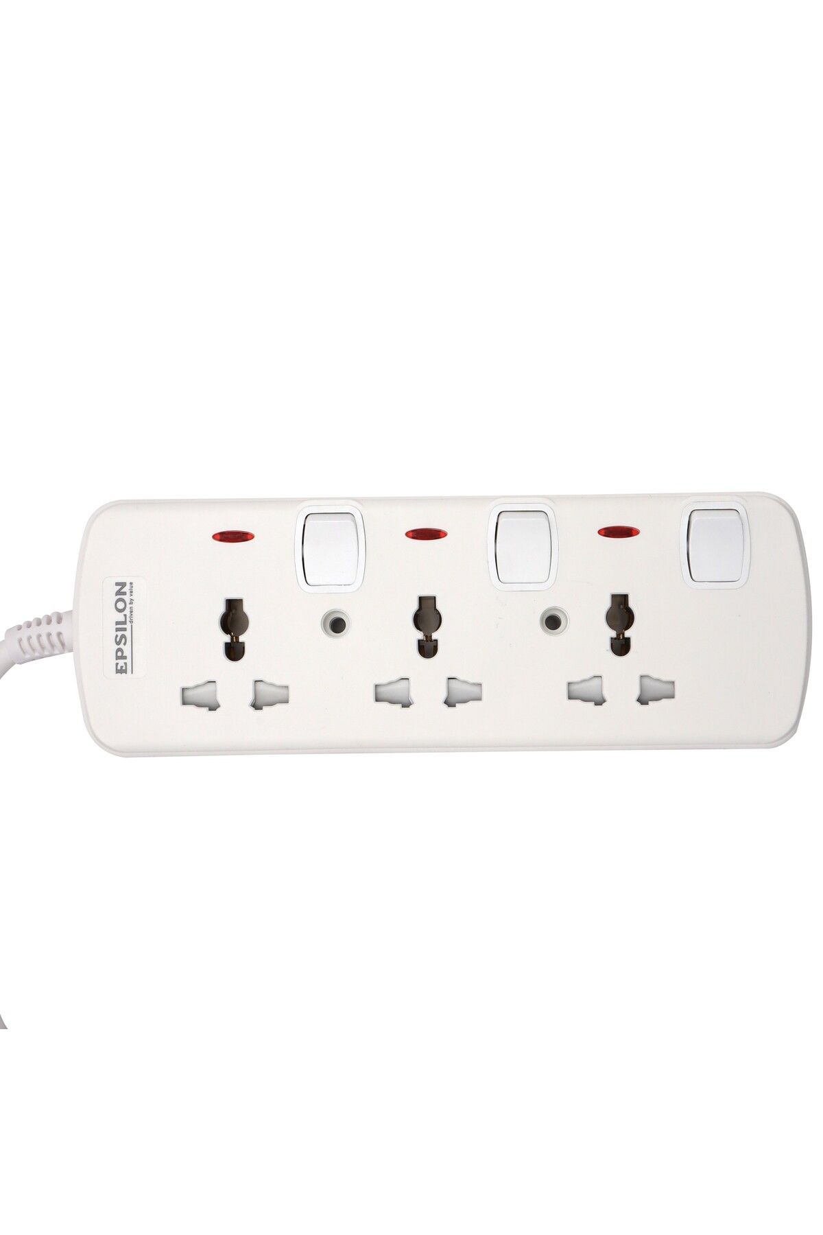 KRYPTON-Epsilon 3 Way Extension Socket with Individual Switches- ES1096| 2 M Cord, 2-Year Warranty 2