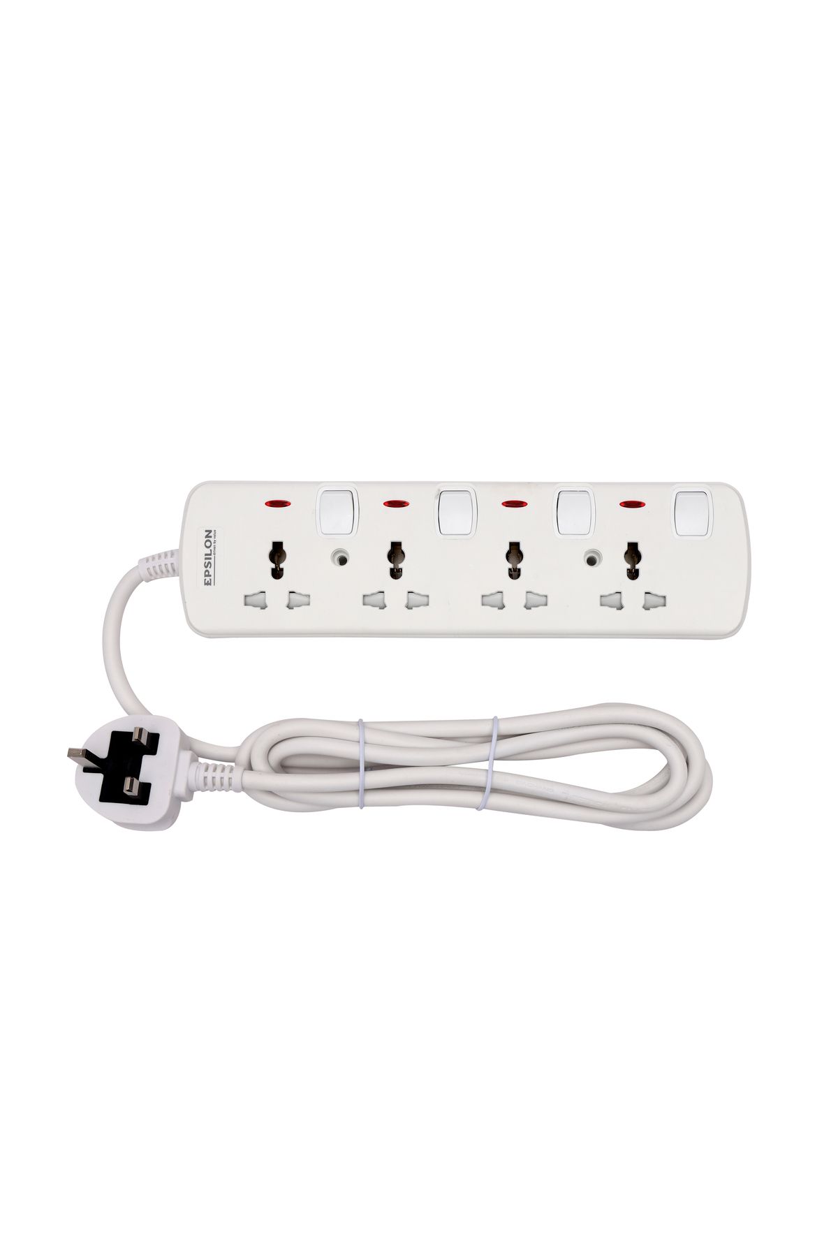 KRYPTON-Epsilon 4 Way Extension Socket with Individual Switches- ES1100|3 M Cord, |Two-Year Warranty 2