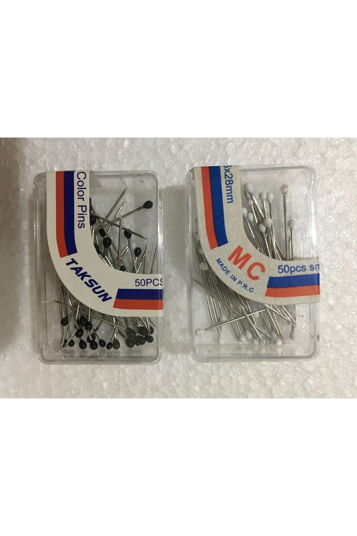 Yüsra Home Siyah Ve Beyaz Başlı (MİNELİ) Toplu Iğne 2 Paket