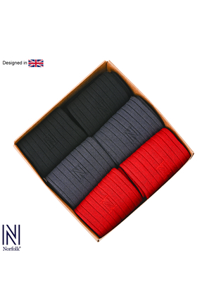 Norfolk COMET N-Twist Teknolojili Bambu-Pamuk Bükümlü Günlük Çorap - 6 Çift -...