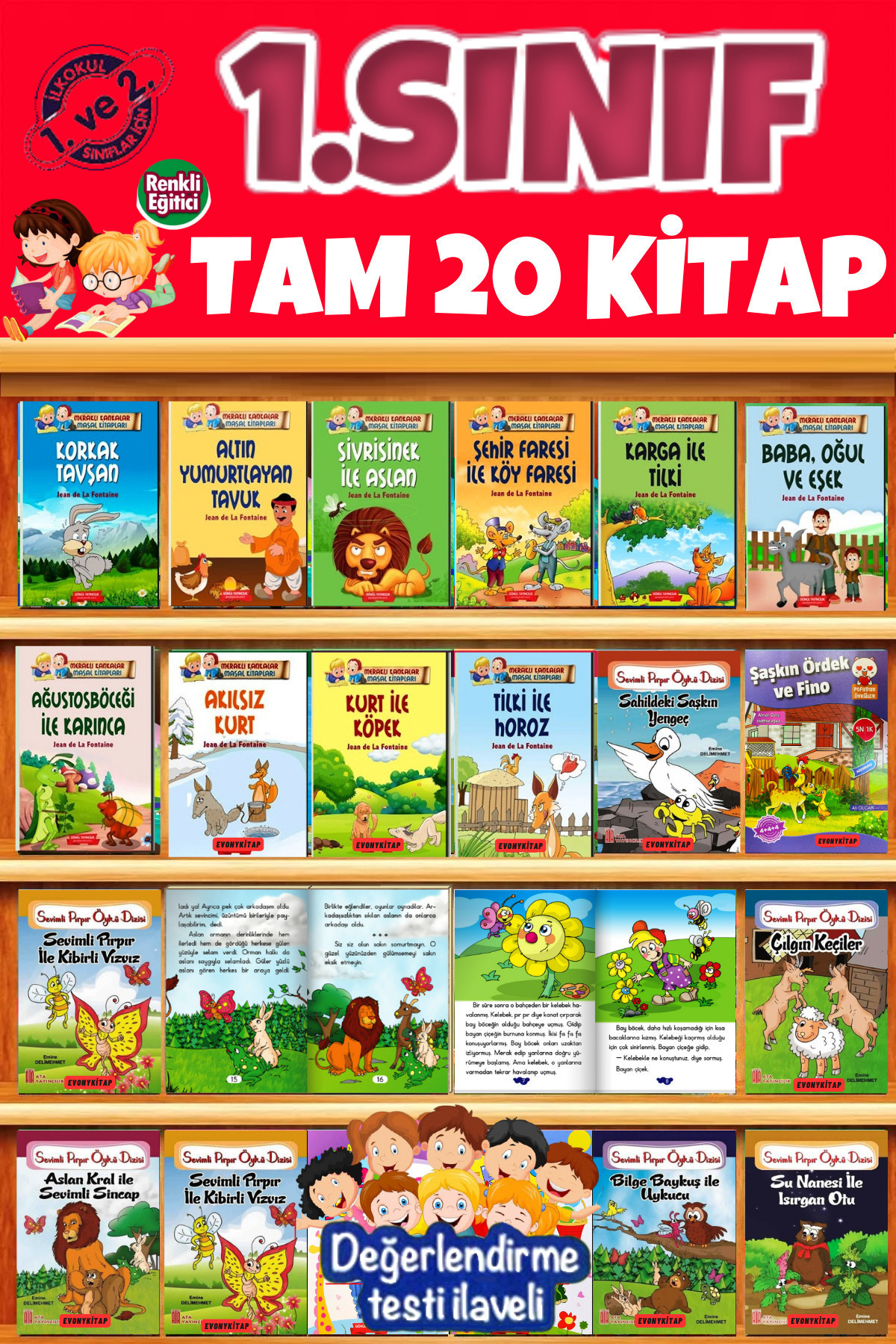 GÖNÜL YAYINCILIK 1. Sınıflar Için Tavsiyeli Kolay Okuma Hikaye Kitapları Seti Tam 20 Adet fotoğrafı 3 (önizleme)