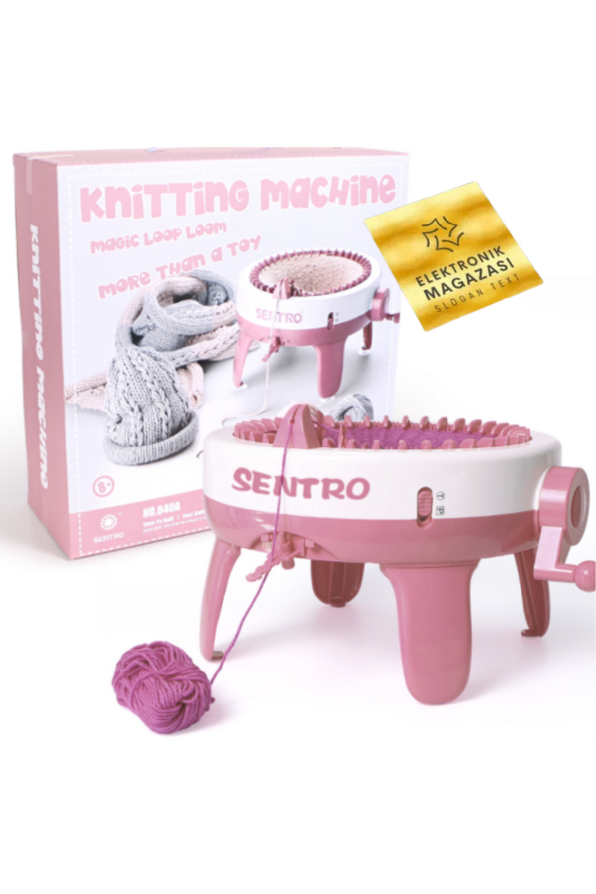 SENTRO 40 Iğne El Örgü Makinesi Dıy El Örme Eşarp Kazak,yetişkin Çocuk Şapkası,çorap, Tembel Adam, Artefakt