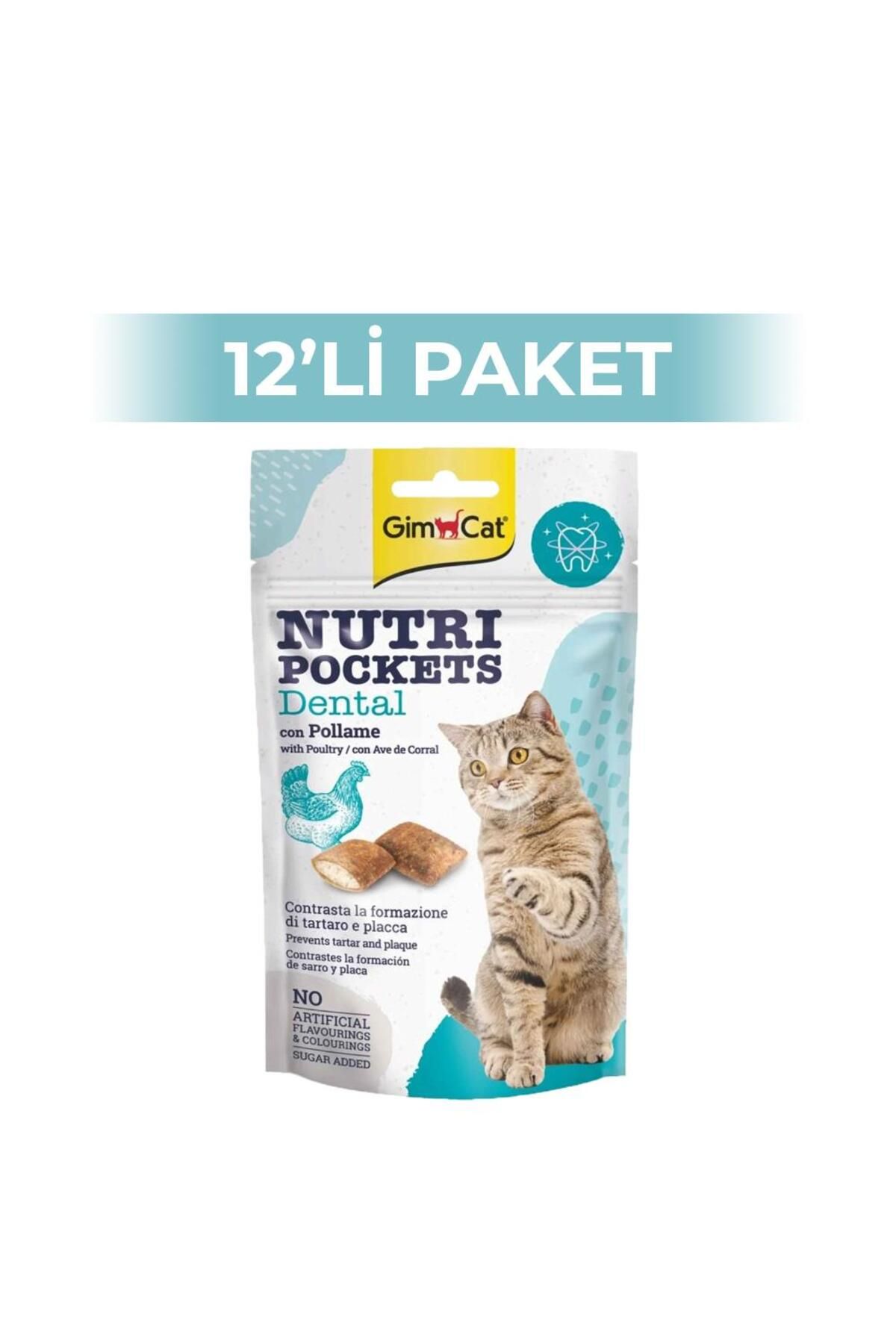 Gimcat Nutripockets Dental Diş Sağlığı için Kedi Ödül Maması 60 gr 12 Adet