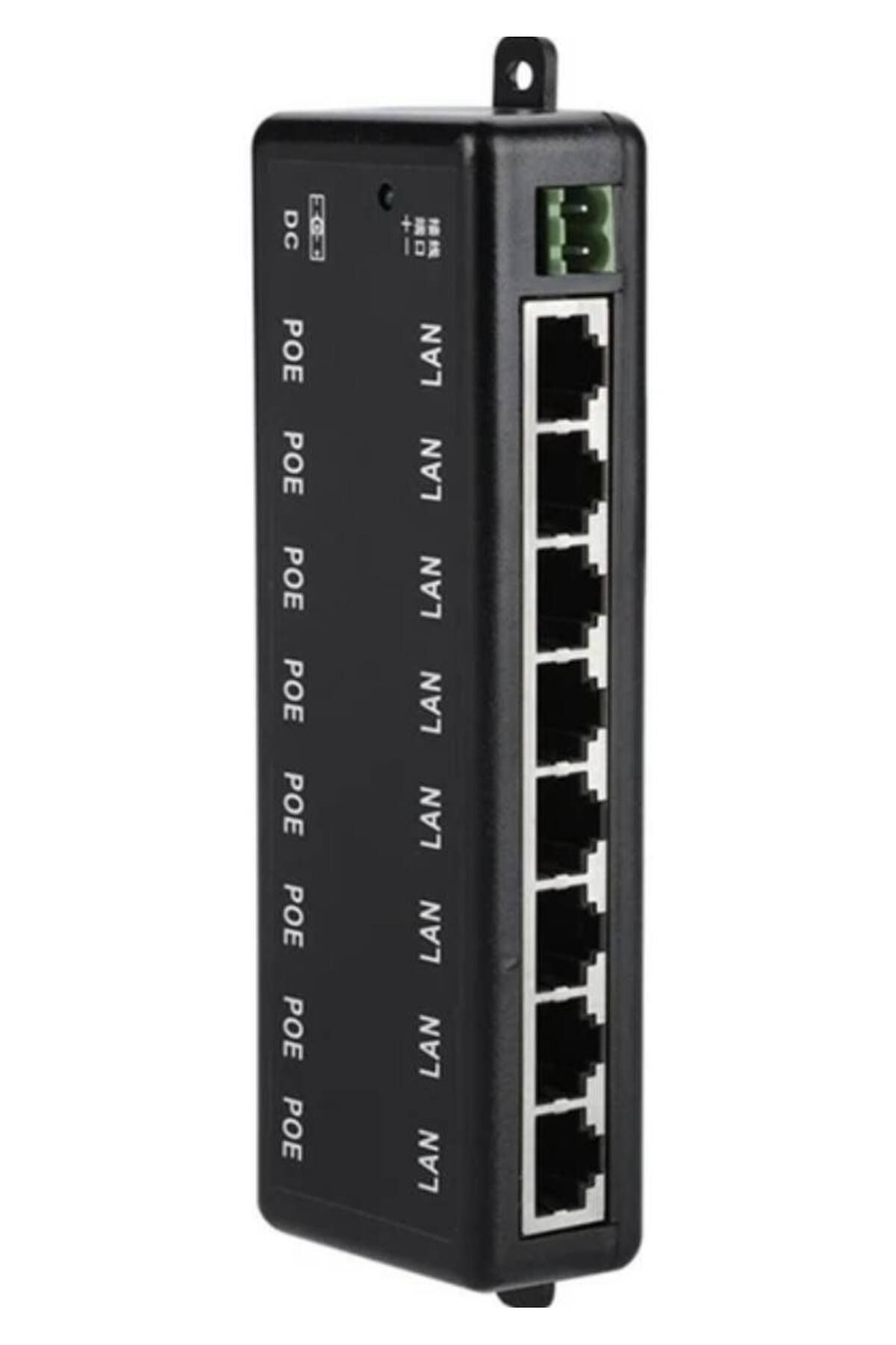 Hasyılmaz 8 Port Ethernet PoE Enjektörü 12-48V