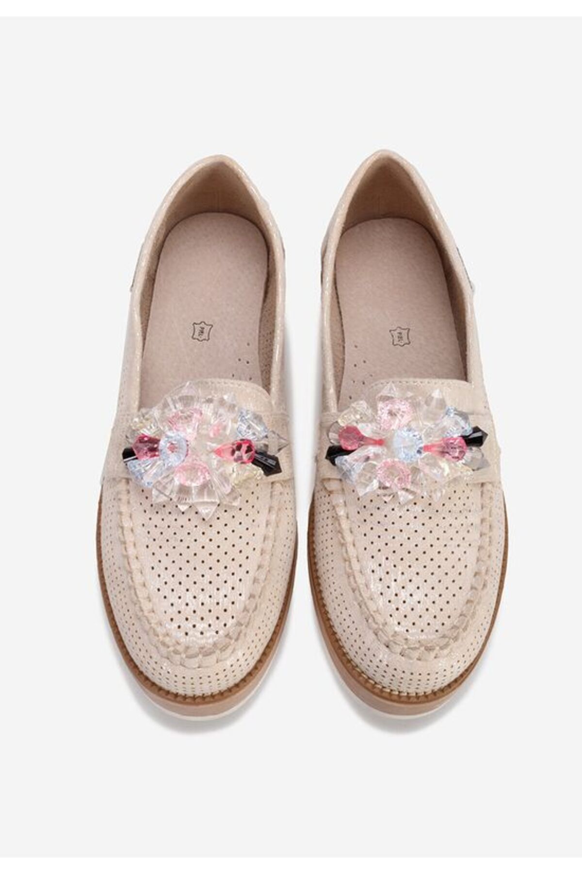 B T Shoes-Mocasini cu talpa groasa Veiga V2 argintii 6