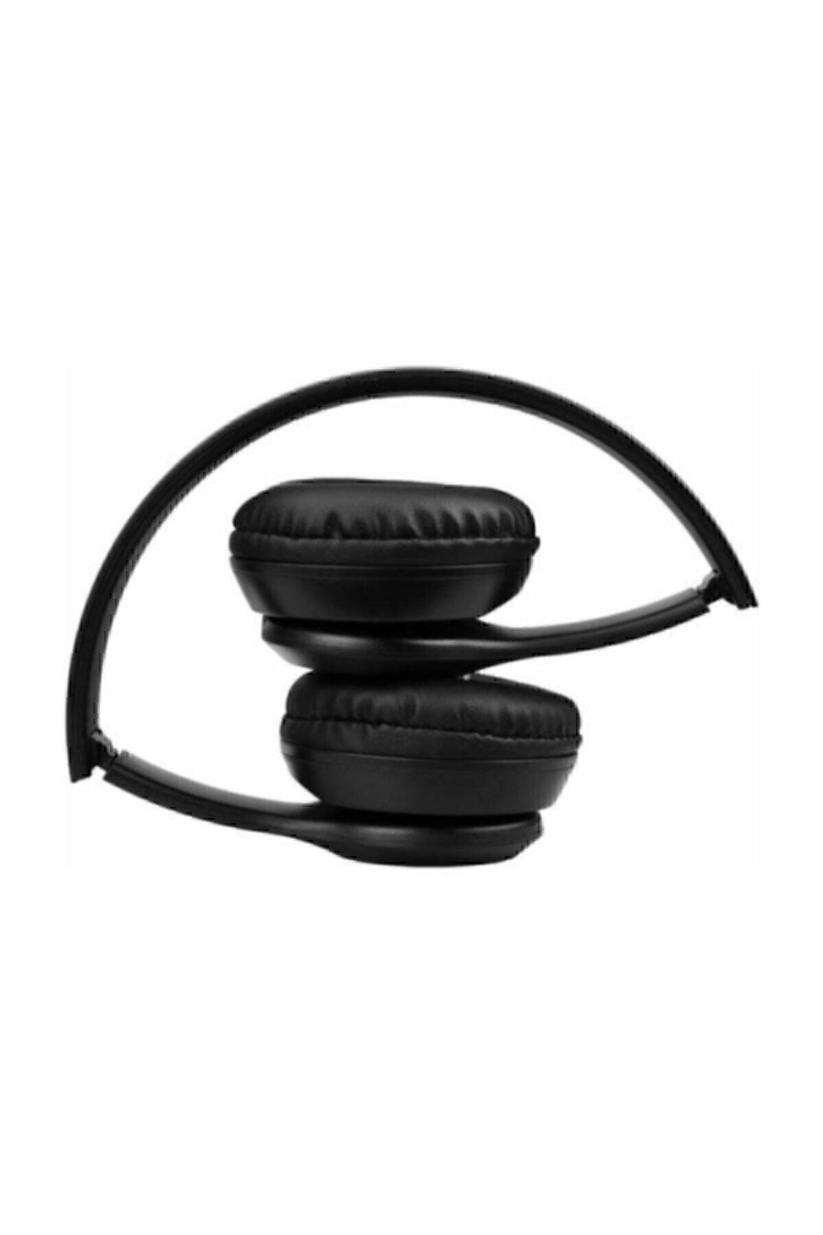Genel Markalar P47 Katlanabilir Bluetooth Sd Kart Kablosuz Kulaklık - Siyah