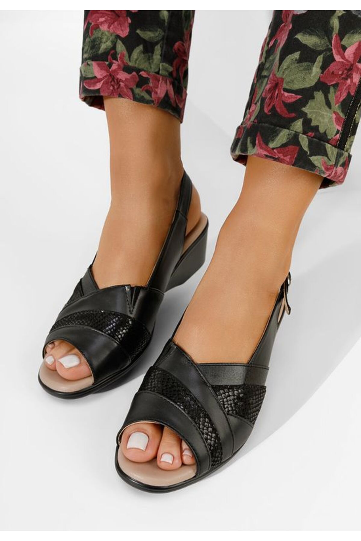 B T Shoes Sandale Cu Talpa Ortopedica Nema Negre Femeie - 39